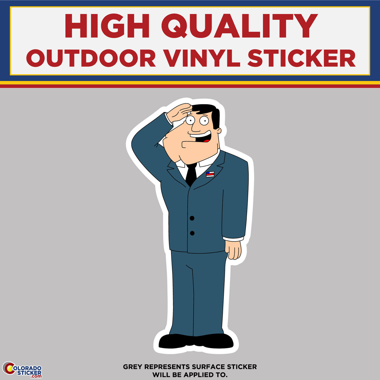 Stan from American Dad, High Quality Vinyl Stickers
