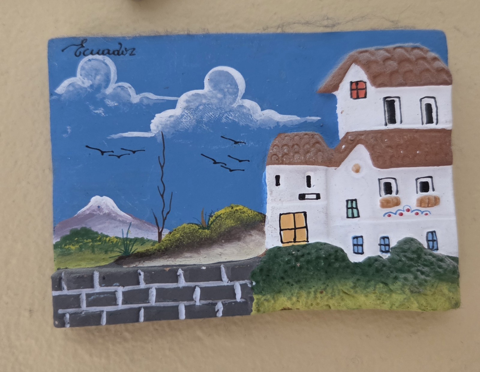Four (4) Small Hand-Painted Wall Hangings