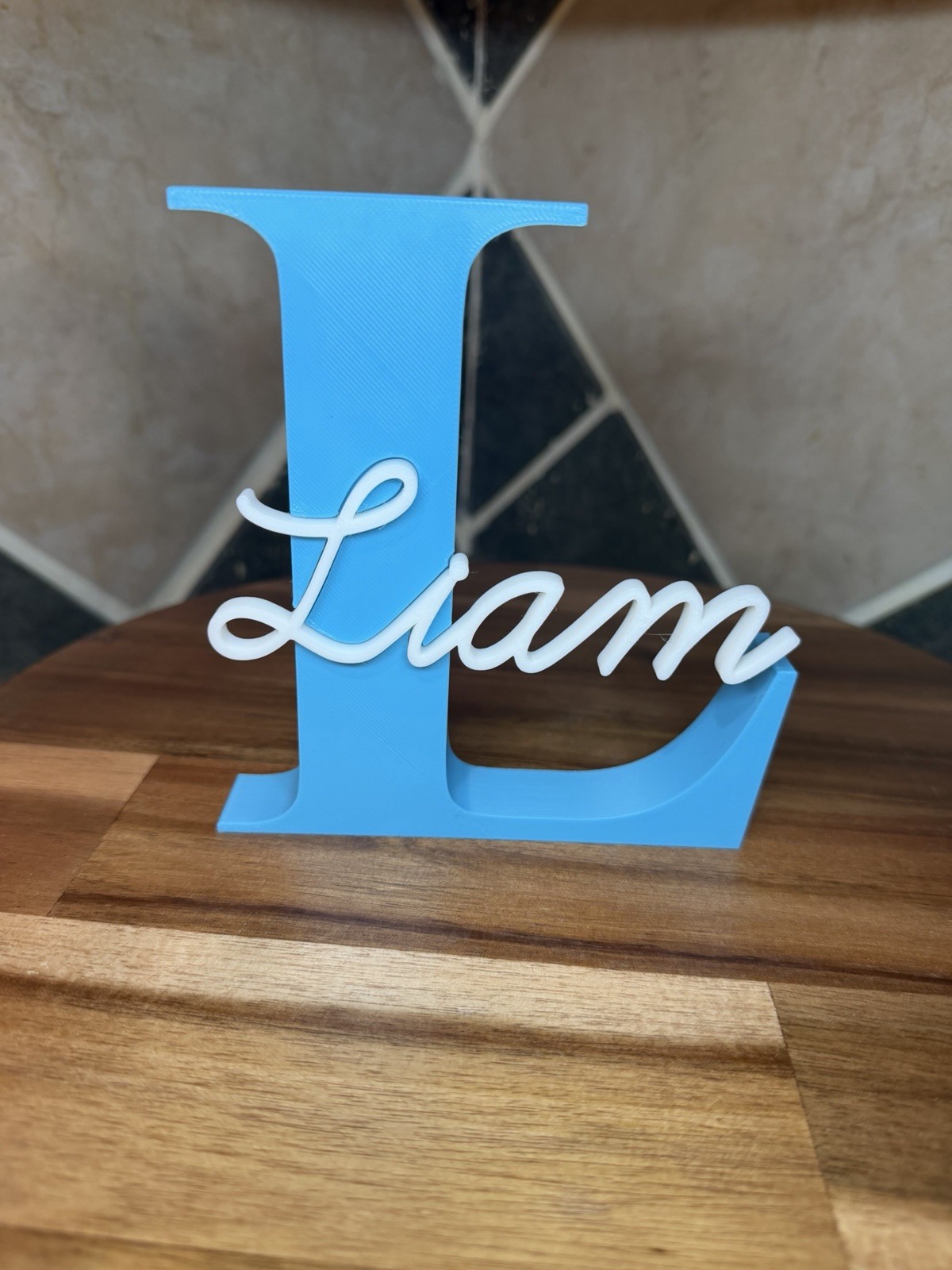Custom Name Sign Personalized 3D Printed Desk Decor Nursery Kids Room Gift – Big