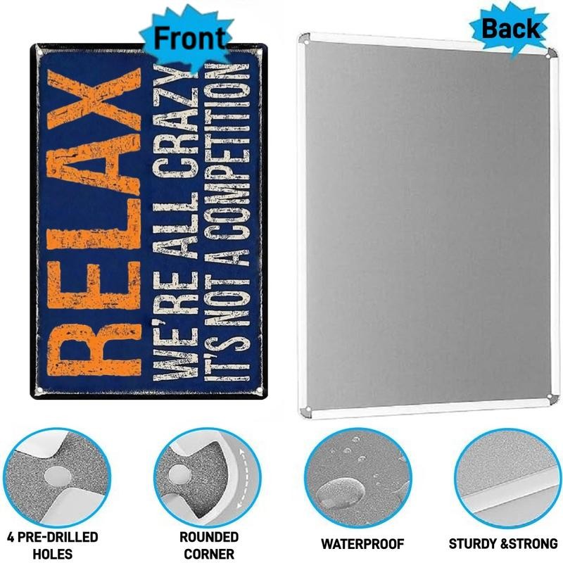 Funny Beer Garage Sign – Rustic 12×8 Inch Metal Wall Decor – Vintage Tin Sign