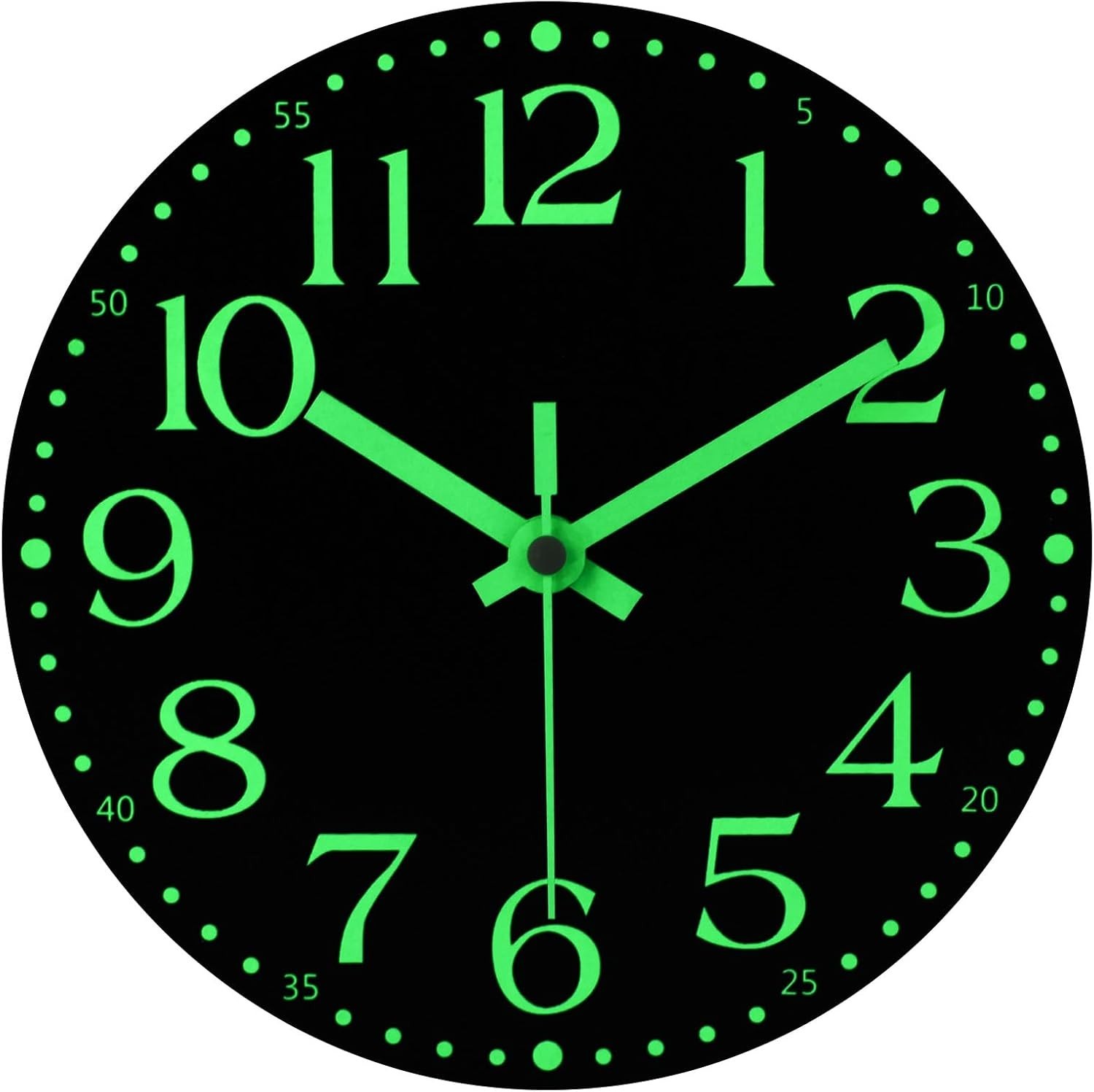 Luminous 8-Inch Wall Clock – Silent Battery Powered Decor for Home Offices