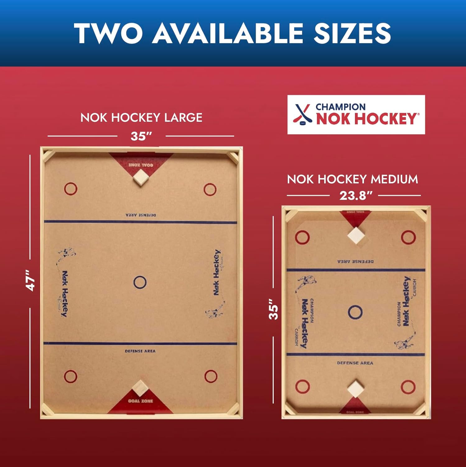 Champion Nok Hockey Game (Standard Size) — Wooden Board Games for Adults & Child