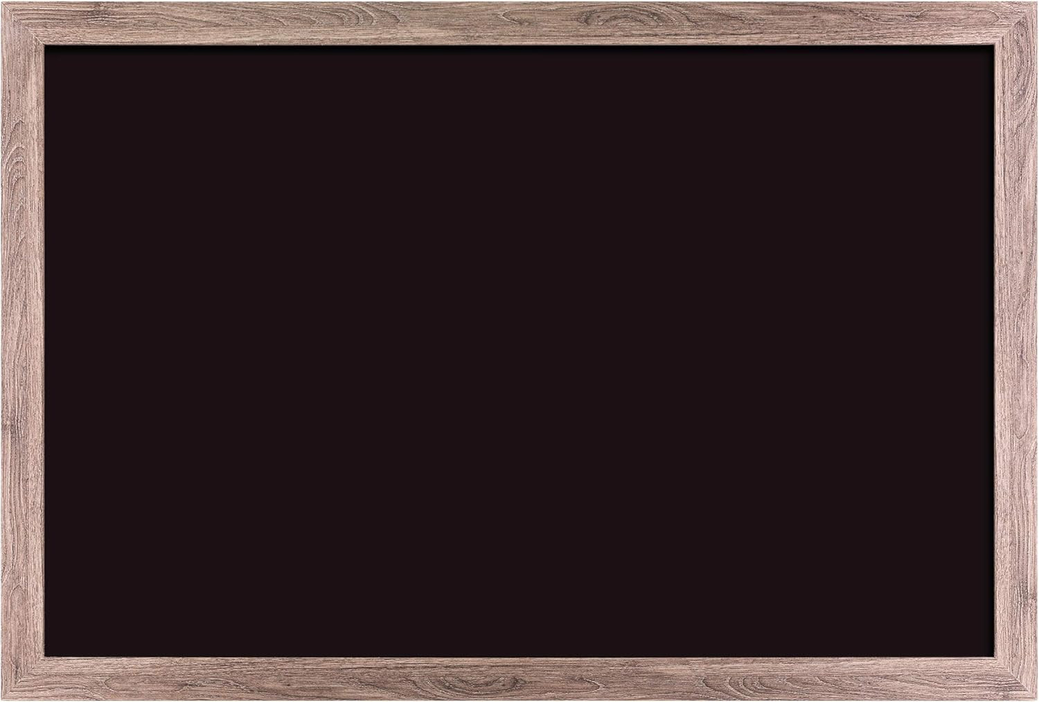 U Brands Magnetic Chalkboard 24×36 Rustic Wood Frame Matte Surface