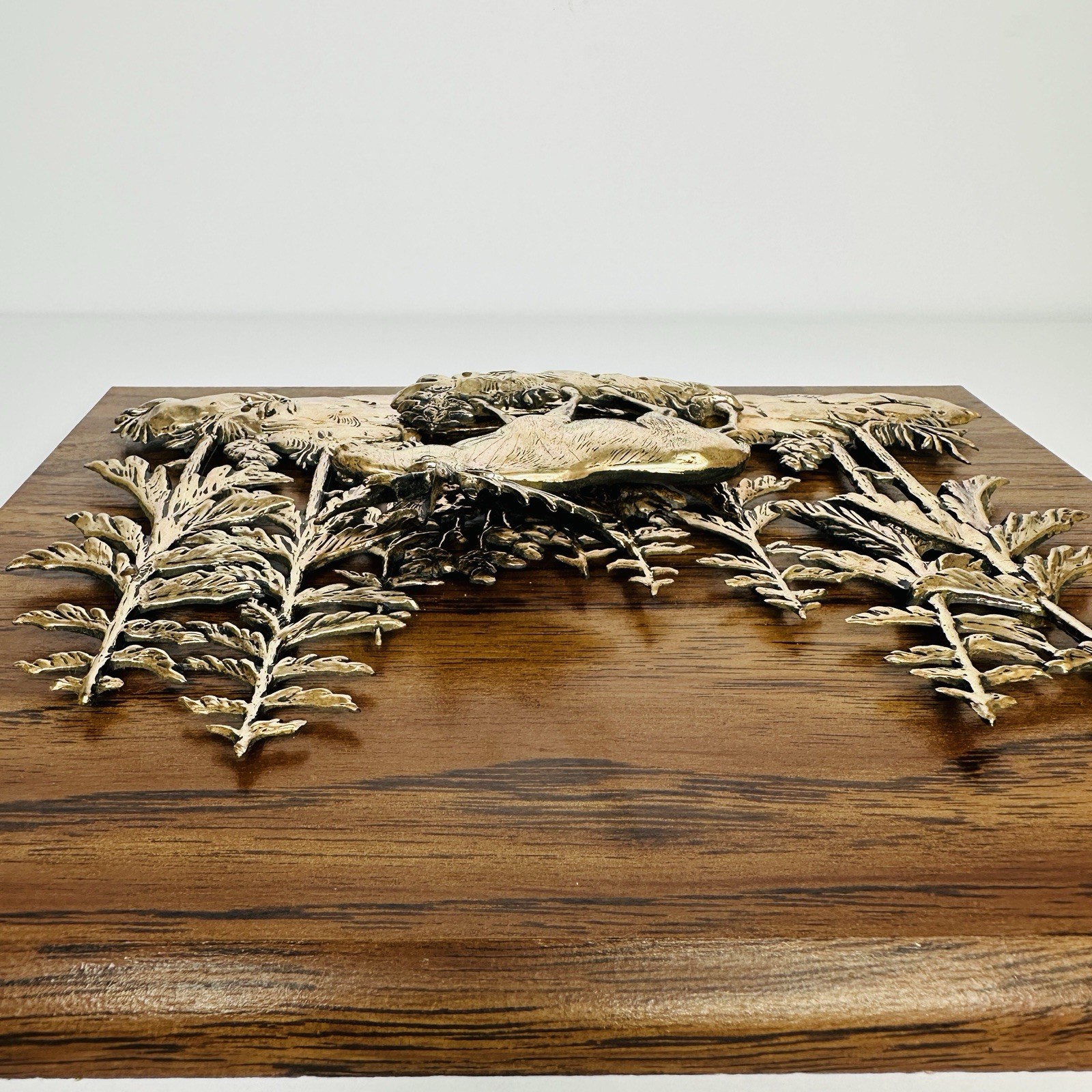 Moose Wall Plaque Decor 3D Metal On Wood 11×9” Lodge Forest Woods Cabin Vintage