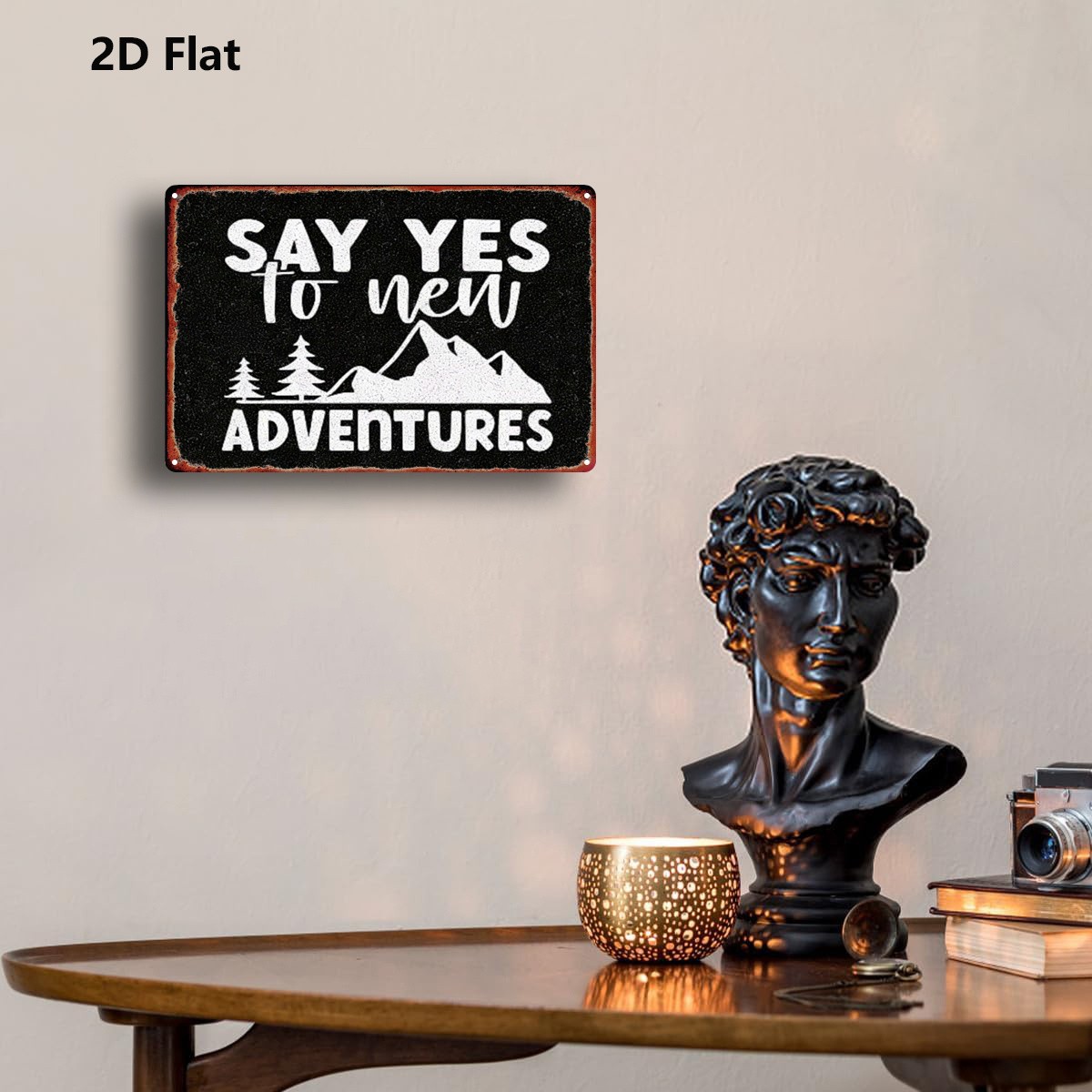 20.32×30.48 cm Metal Sign “New Adventures, Say Yes”