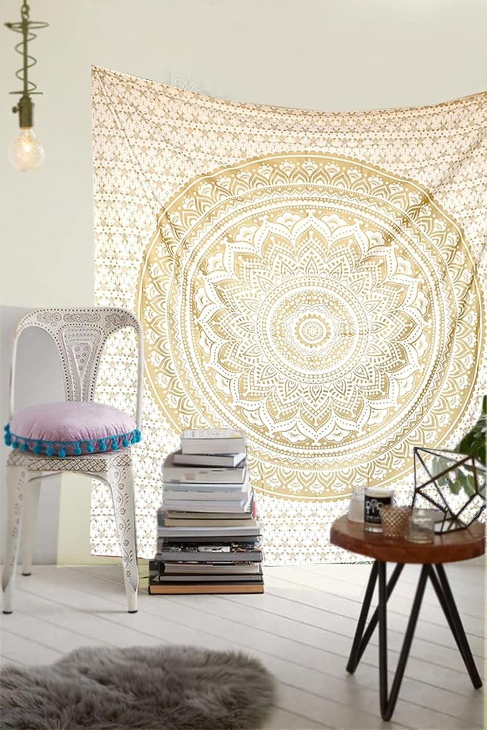 100% Organic Cotton Mandala Tapestry – Ideal for Yoga & Meditation, 52×60