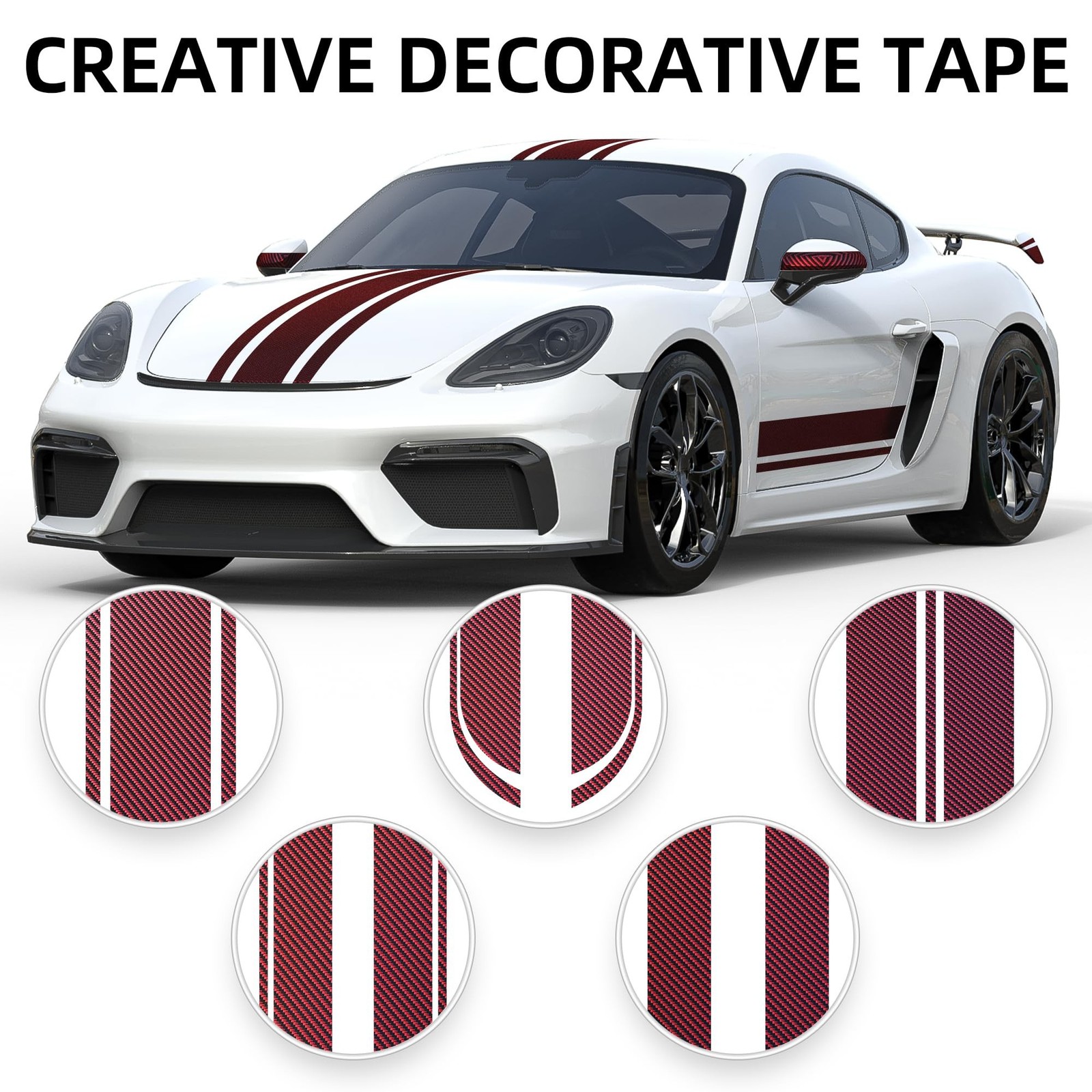 Lypumso 2D Carbon Fiber Vinyl Wrap, 2 Inch x 20ft Universal DIY Chrome Delete…