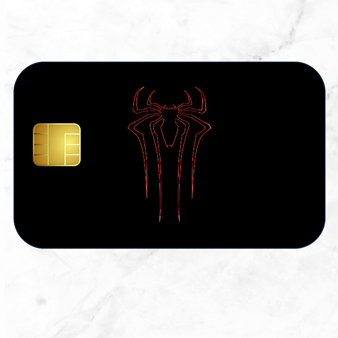 Red Spider Logo Debit Card Credit Card Skin Small Chip Atm Bank Card Waterproof