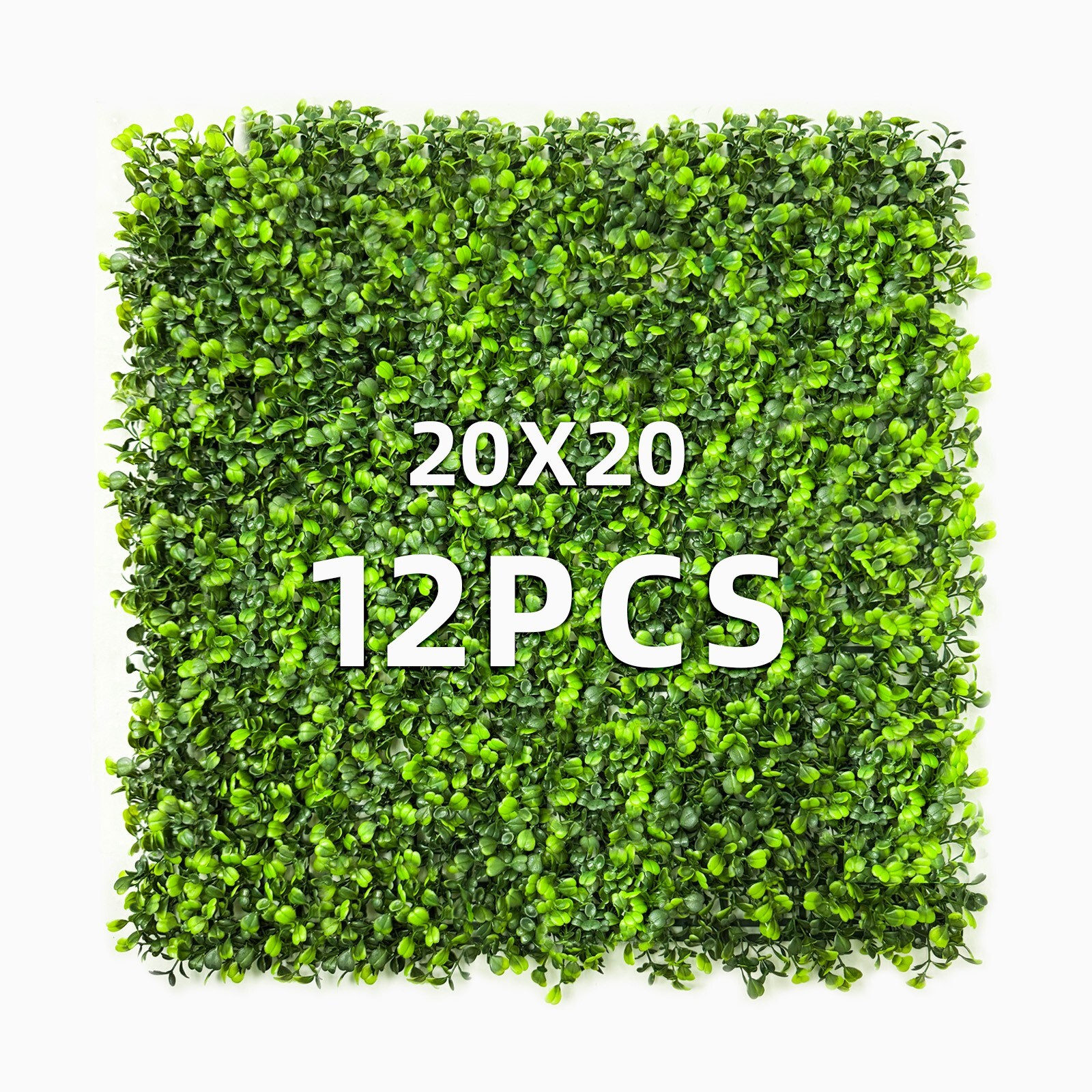 12pcs 20″ X 20″ Grass Wall Artificial Boxwood Panels Boxwood Hedge UV for Fence