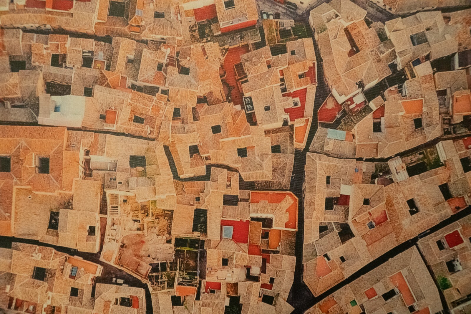 TOLEDO Spain Aerial overview abstract Canvas Print 25in x 40in 