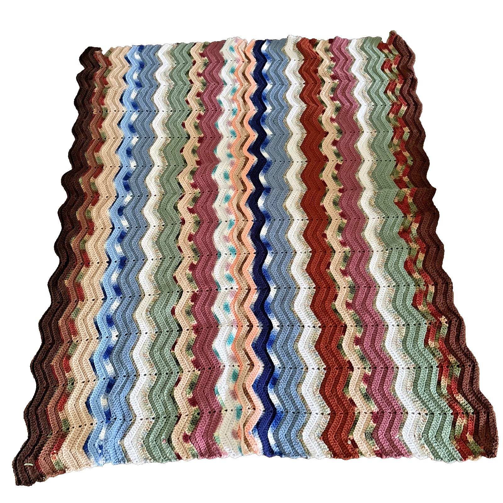 NEW ESTATE MULTI COLOR AFGHAN BLANKET Soft 50”X 62″ HANDMADE Crocheted READ #1
