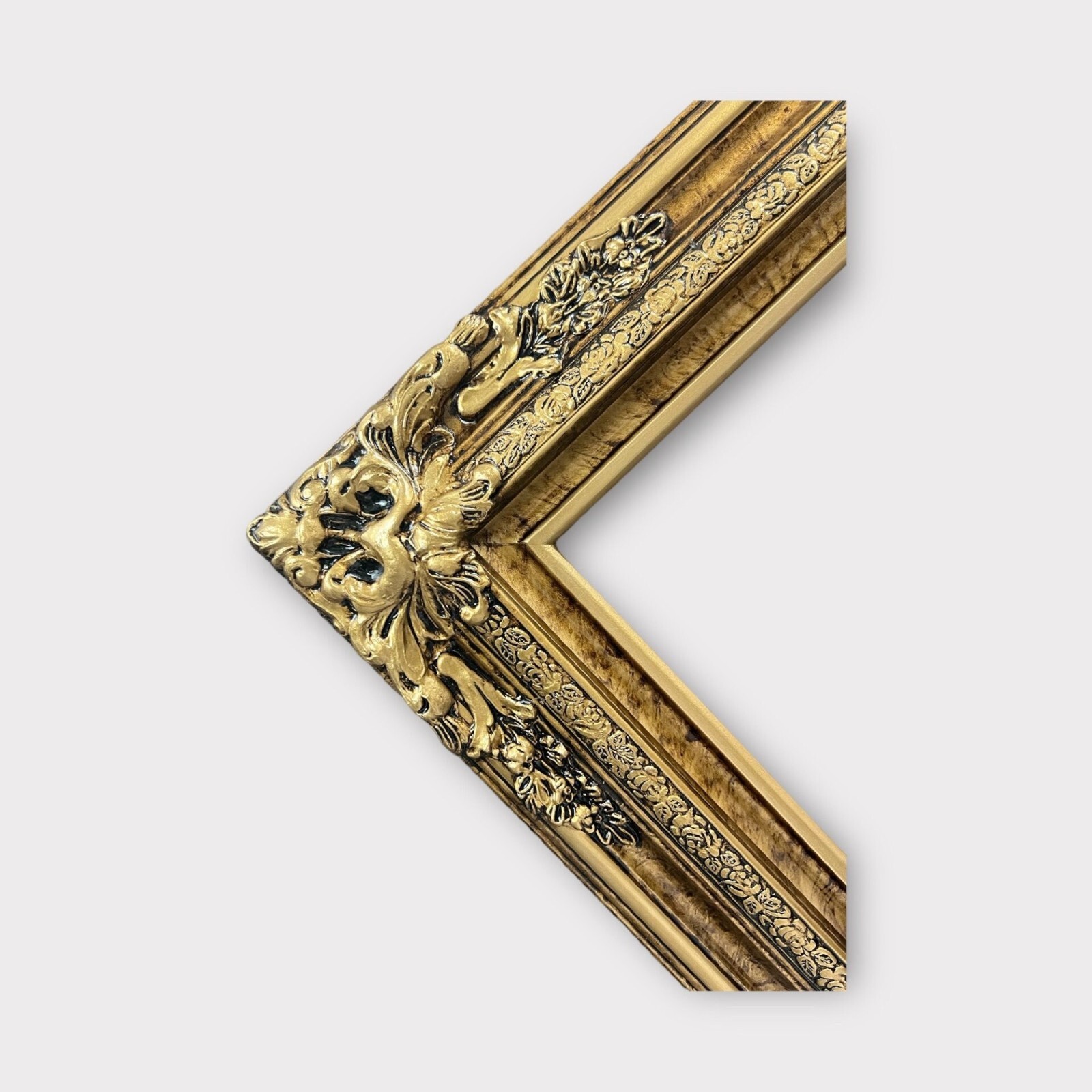 16 X 24 In stock ready to ship,compo XL ornate corners wood frame, marble gold