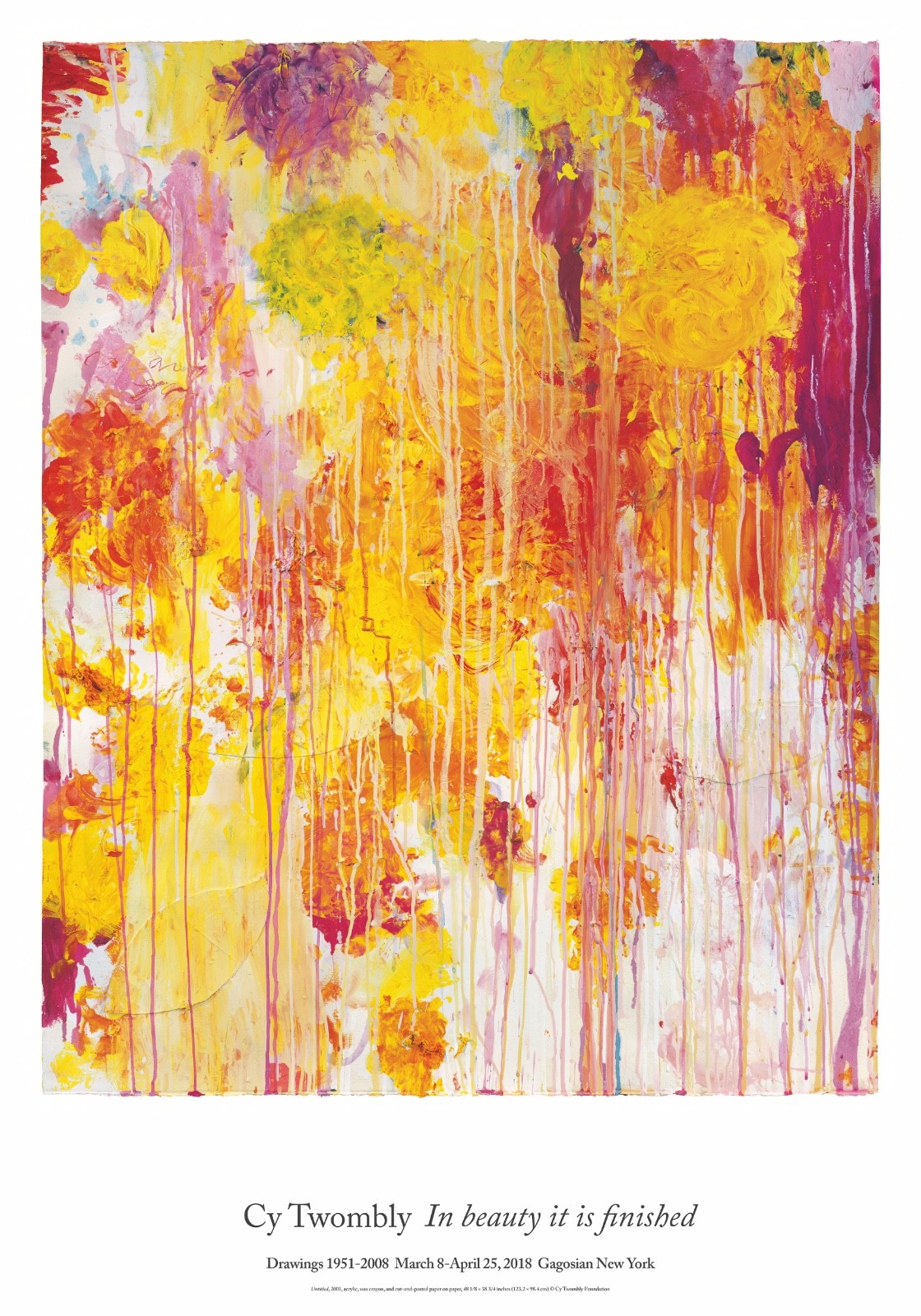 In Beauty it is Finished – Cy Twombly – Poster 70 × 100 cm