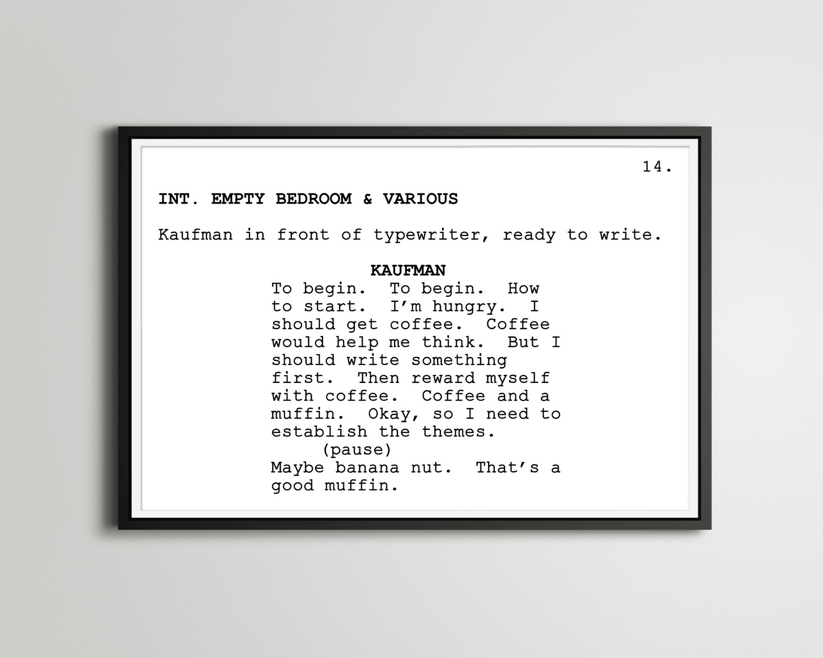 Adaptation Screenplay Movie POSTER! (up to 24″ x 36″) – Film – Script – Writing