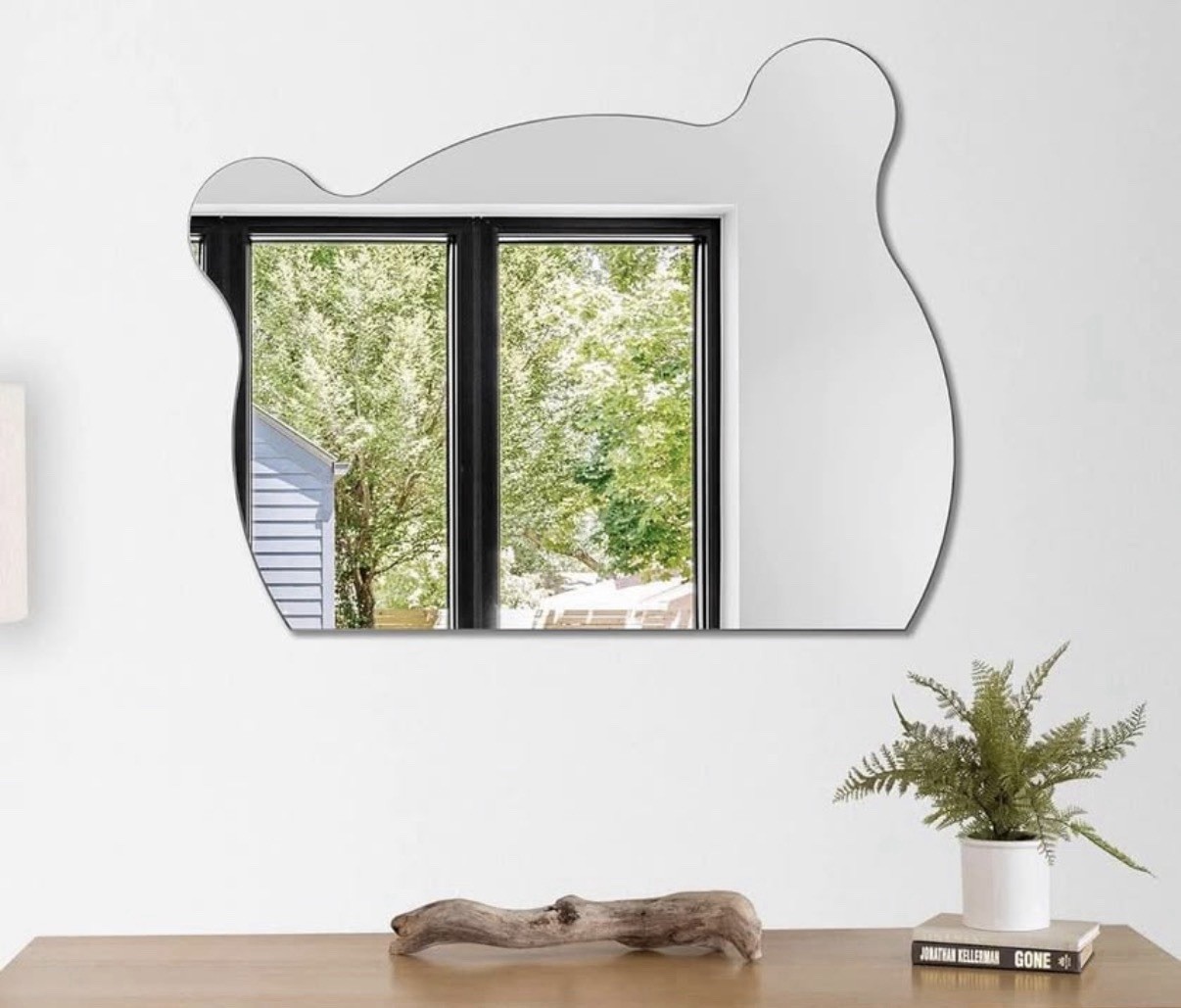 Stylish Design Irregular Mirror | Bathroom Mirror | Vanity Mirror Labubu Bear
