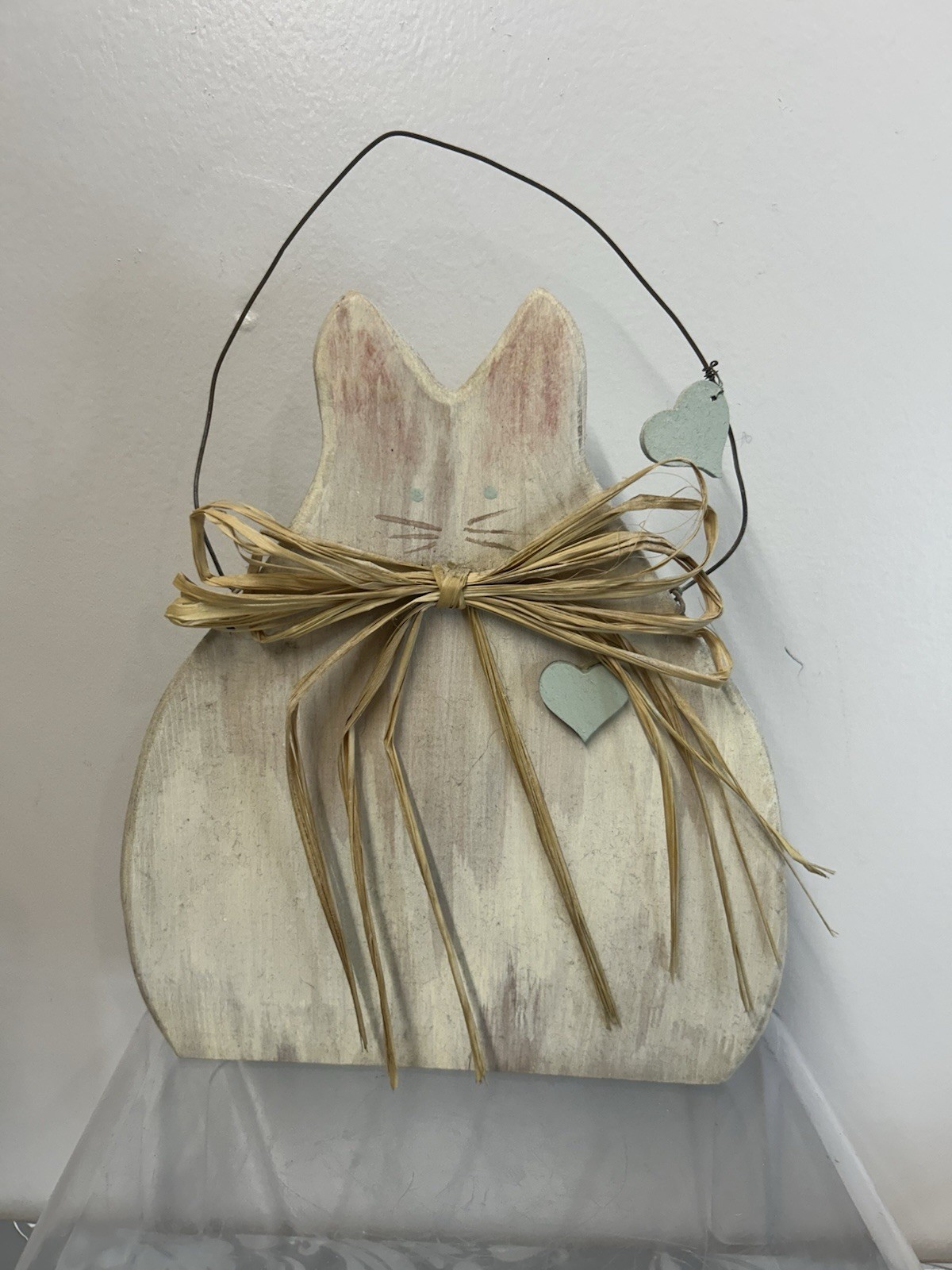 Fat Cat Wooden Wall Decor Handmade