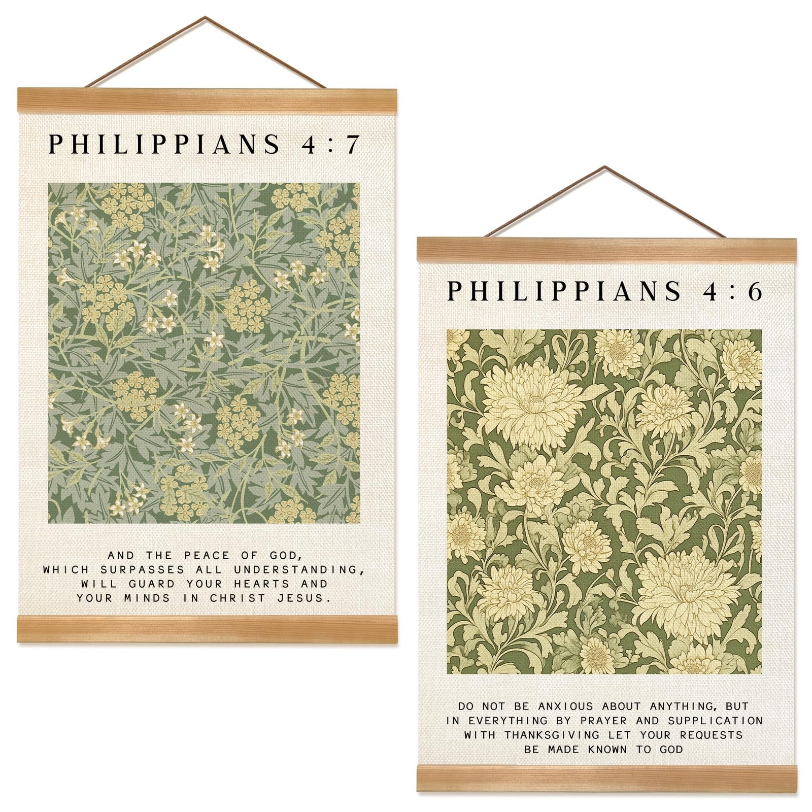 Inspirational Scripture Wall Art Poster,Christian Bible Verse Wall Poster wit…