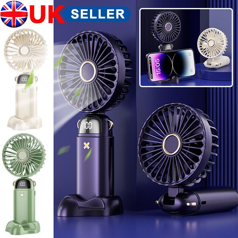 Portable Hand-held Fan Mini Folding Desk Fan Cooler Cooling USB Rechargeable