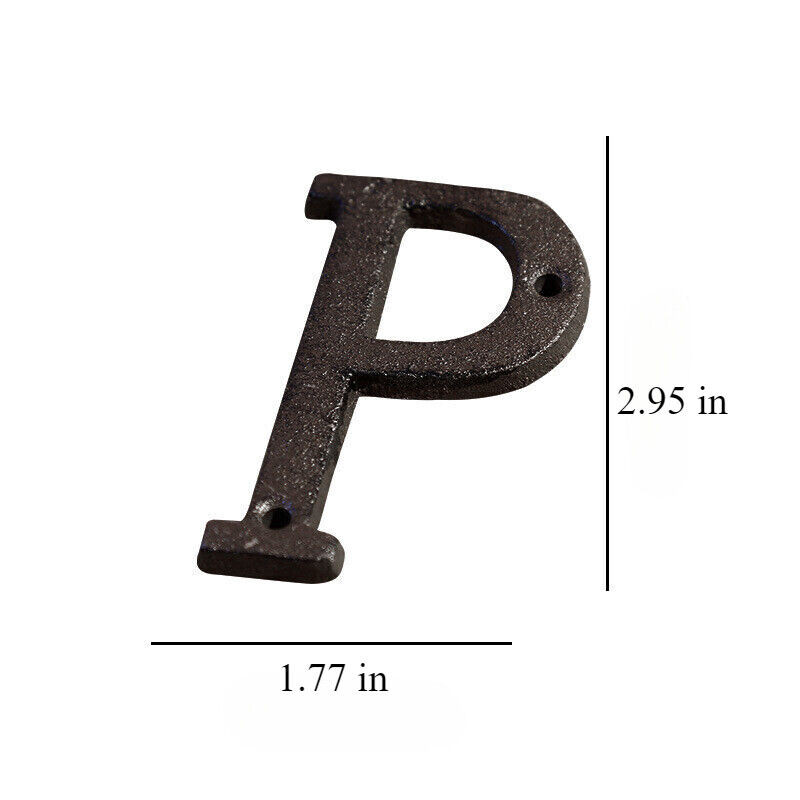 Cast Wrought Iron Black Antique House Door Alphabet Letters and Numbers HOT!
