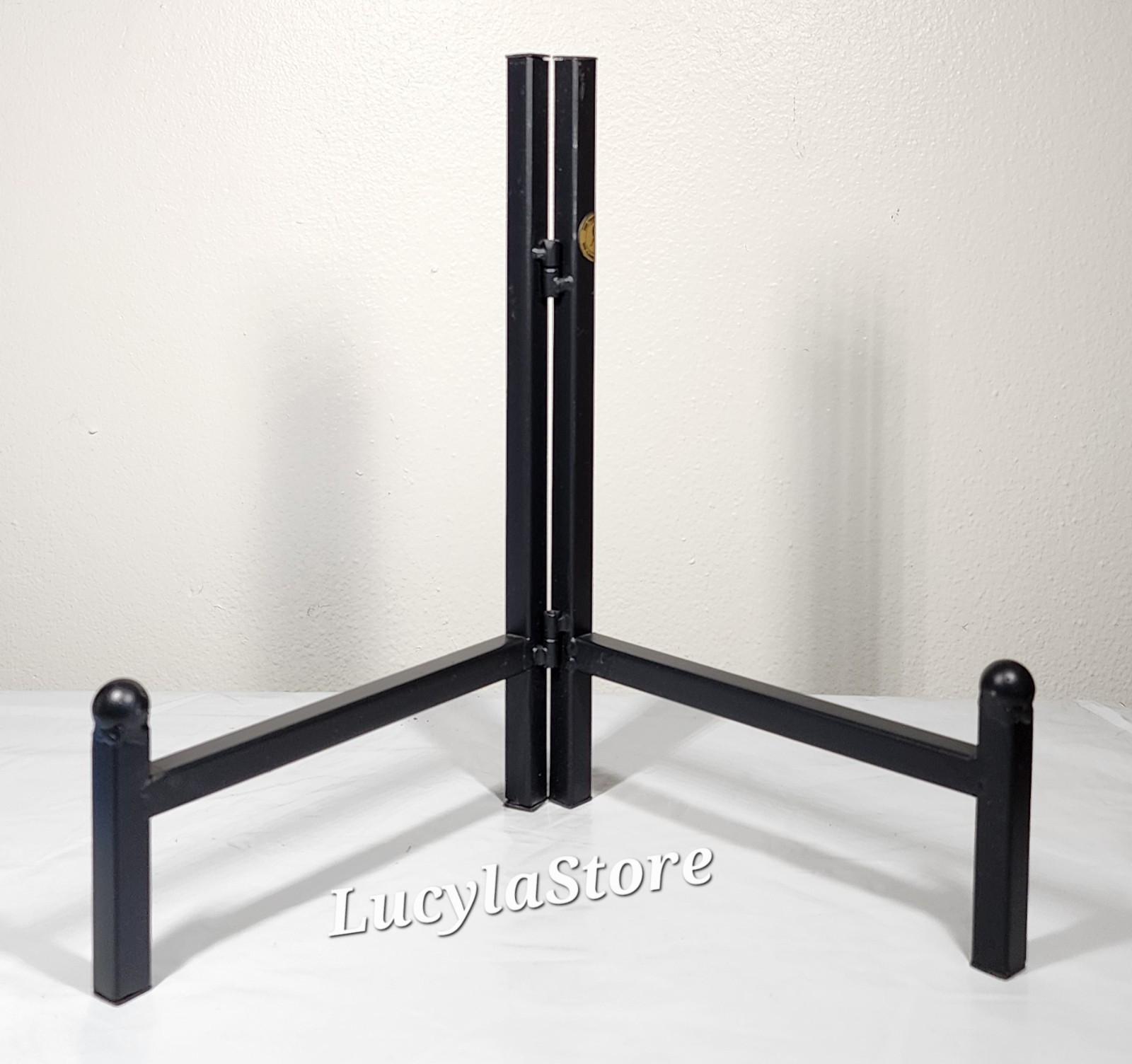 Pair Black Metal Adjustable Display Foldable Stands Art Plate Frame Book Holder