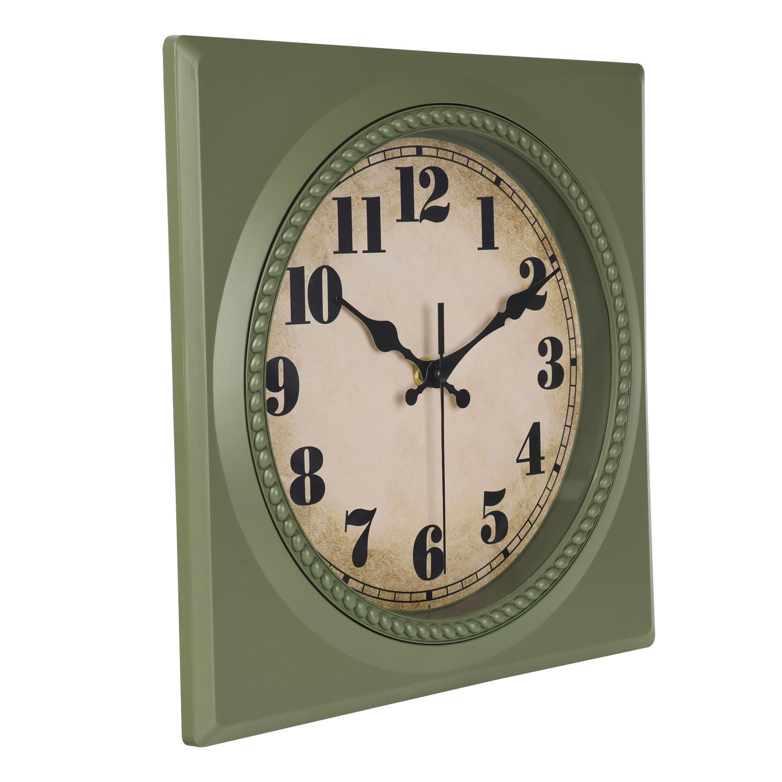 Vintage Wall Clock 1950s Style Retro 50’s Mid Century Square Battery Operated