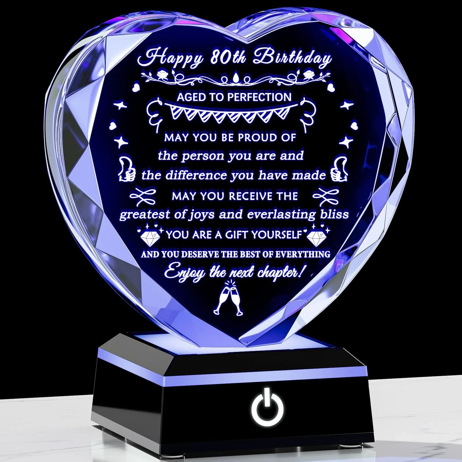 80th Birthday Gifts for Women Men with Colorful Base Best Gifts for 80 Years …
