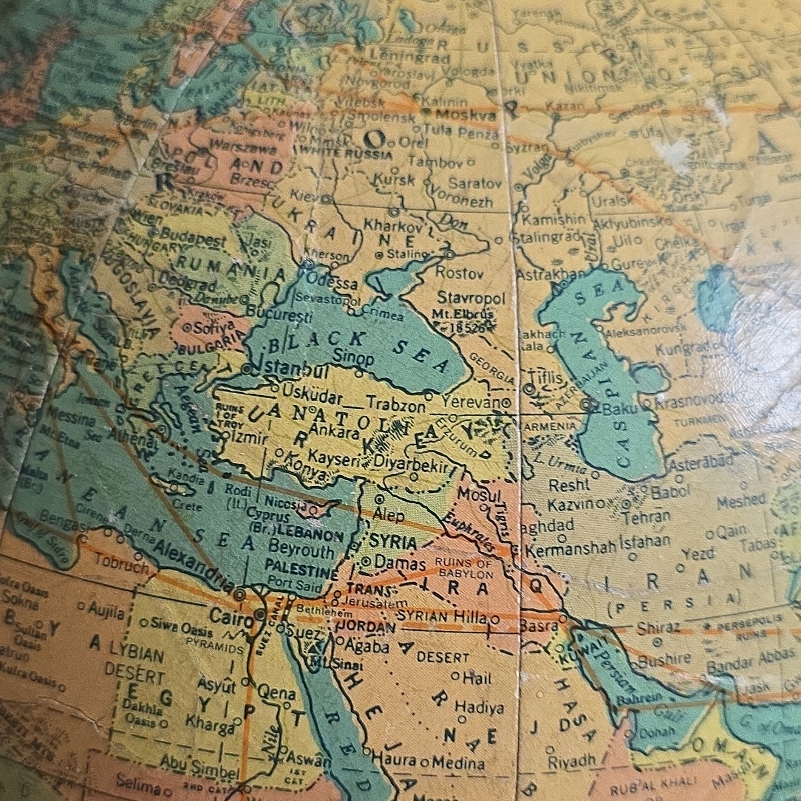 Replogle Globes 12 in Standard Tabletop World Globe Rotating Semi-Meridian
