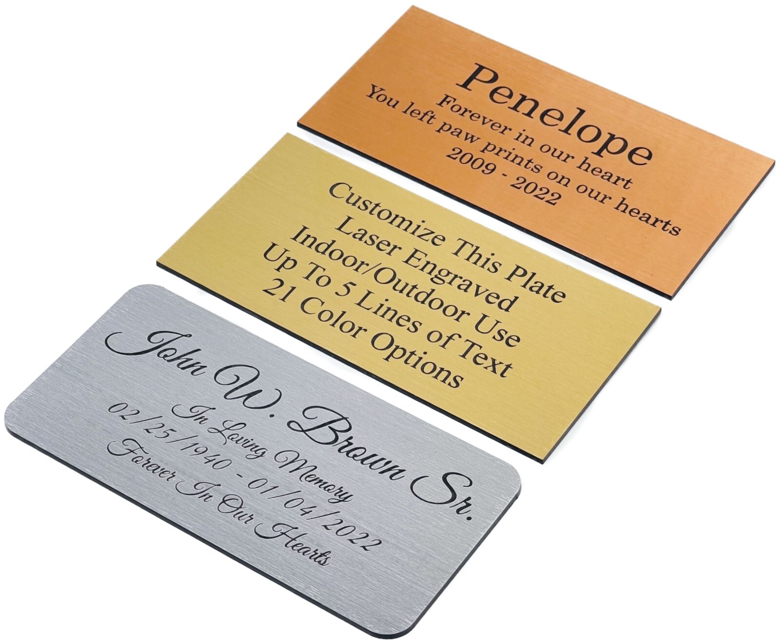 Custom Engraved Plate 2×4, 2×6, 3×6 Name Plate Plaque Art Label Tag Gift Trophy