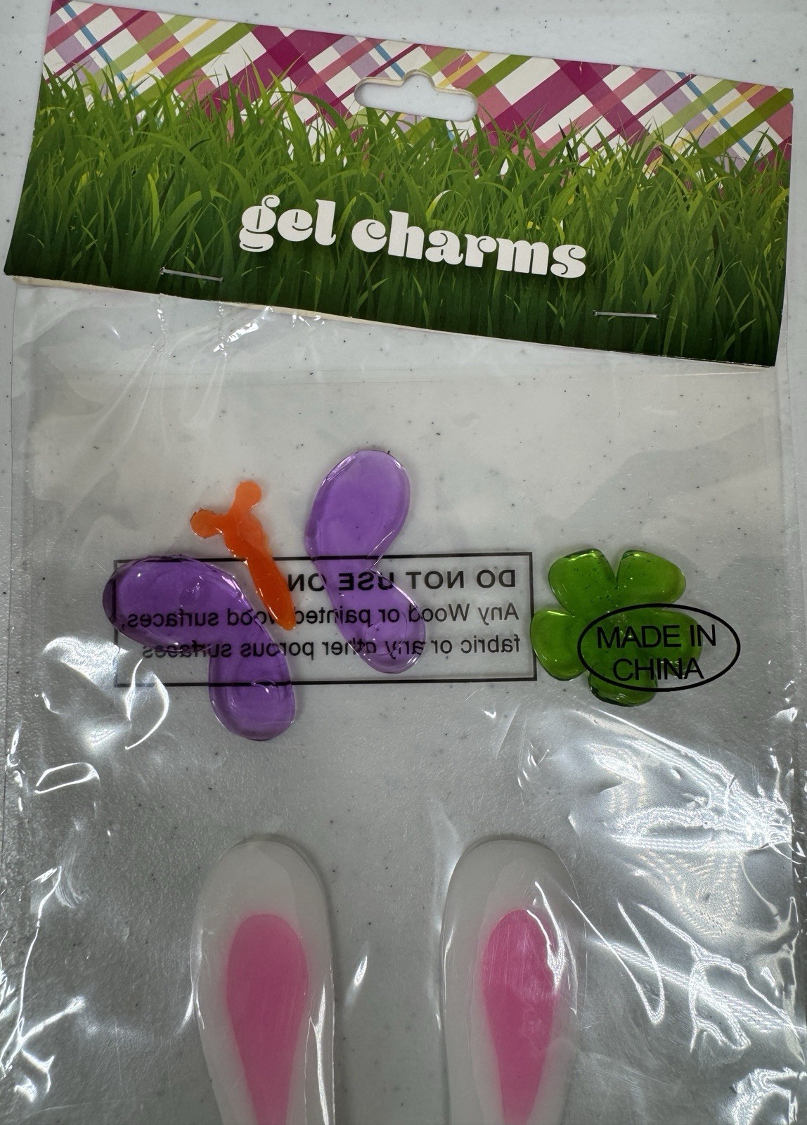 🍀 Easter Bunny Gel Window Clings Decals Set Spring Holiday Decor Refrigerator
