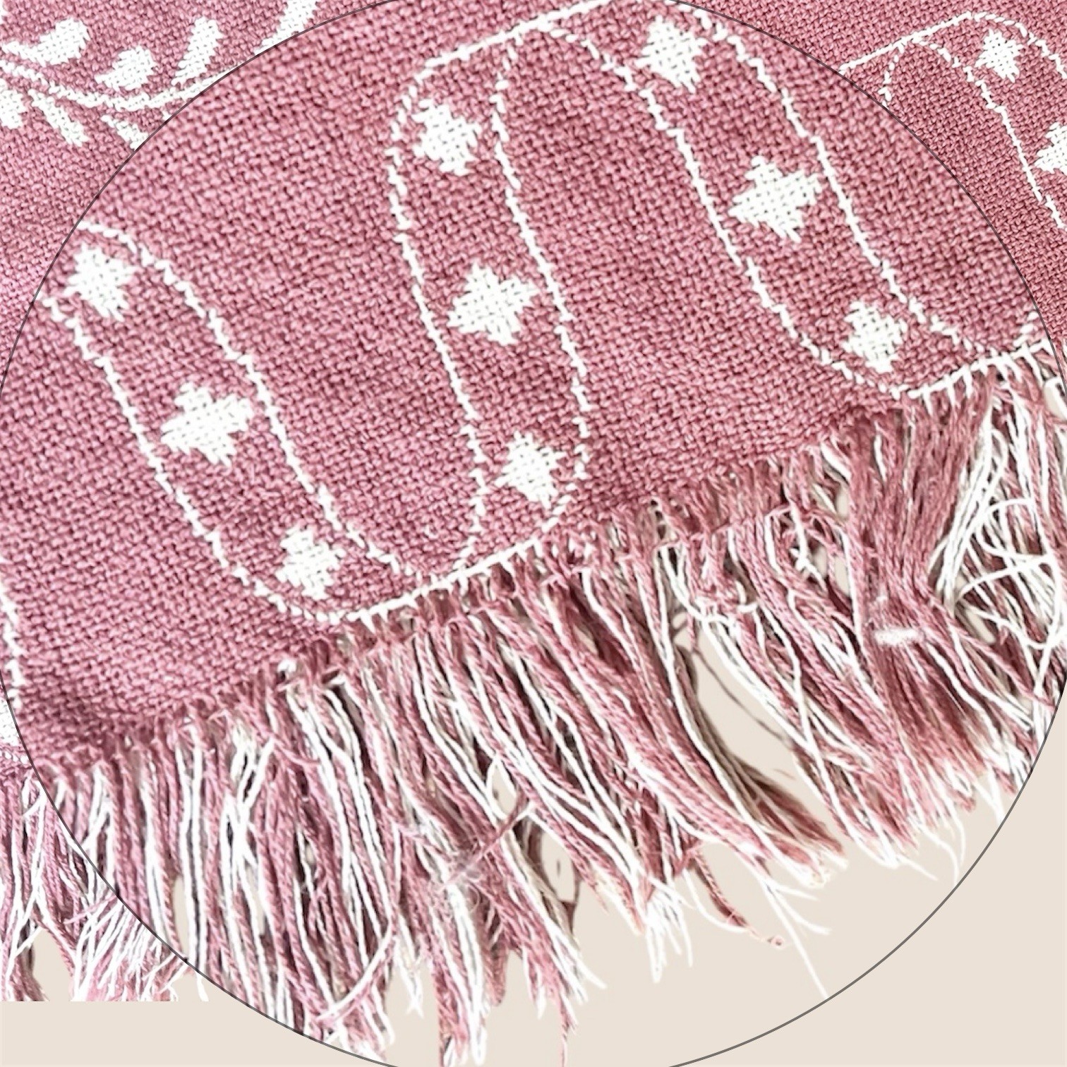 Goodwin Weavers Mauve Tapestry Throw Blanket Alphabet Heart Swans Cottage