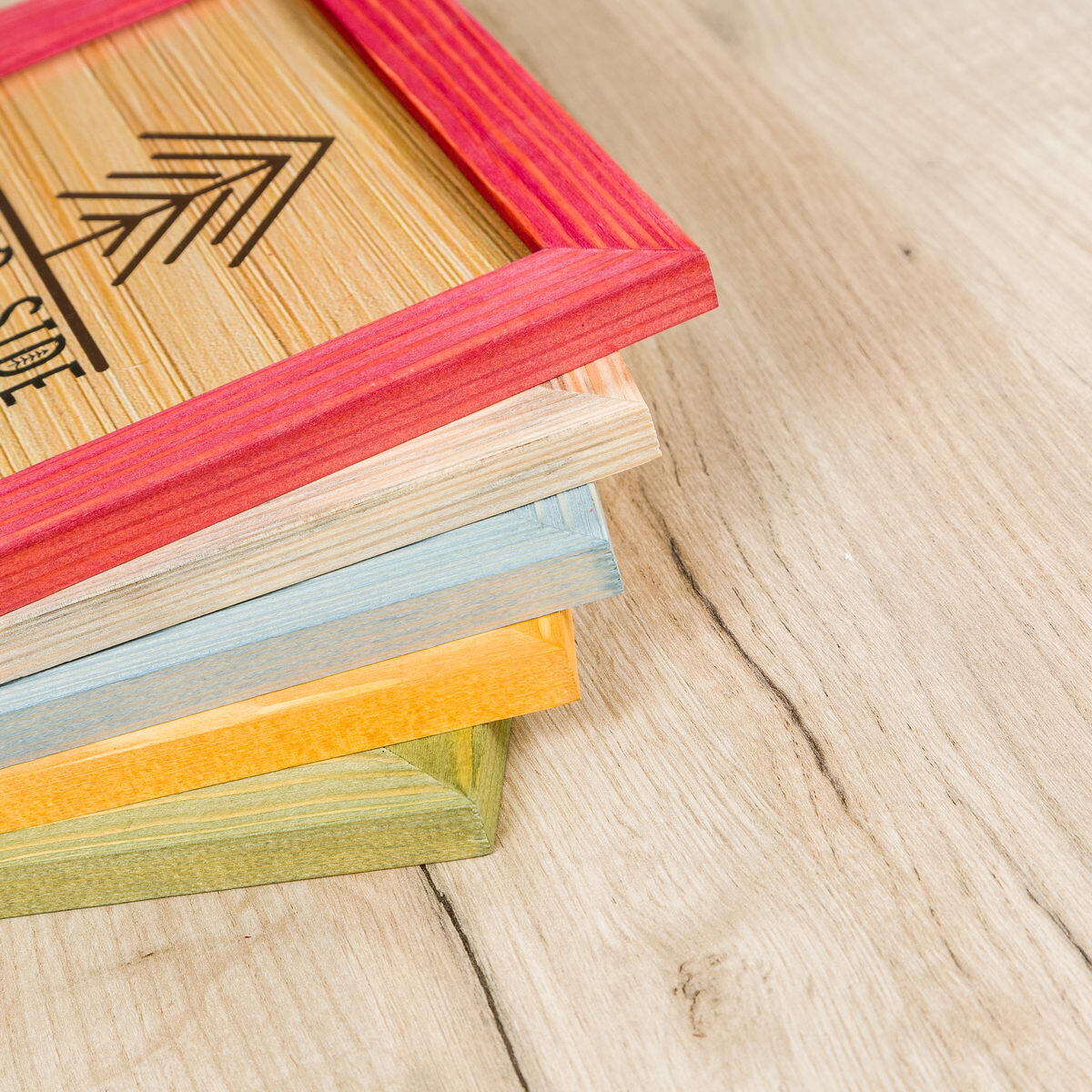 Rustic Wooden Picture Frames – Natural Solid Eco Wood – Wall/ Tabletop – Walnut