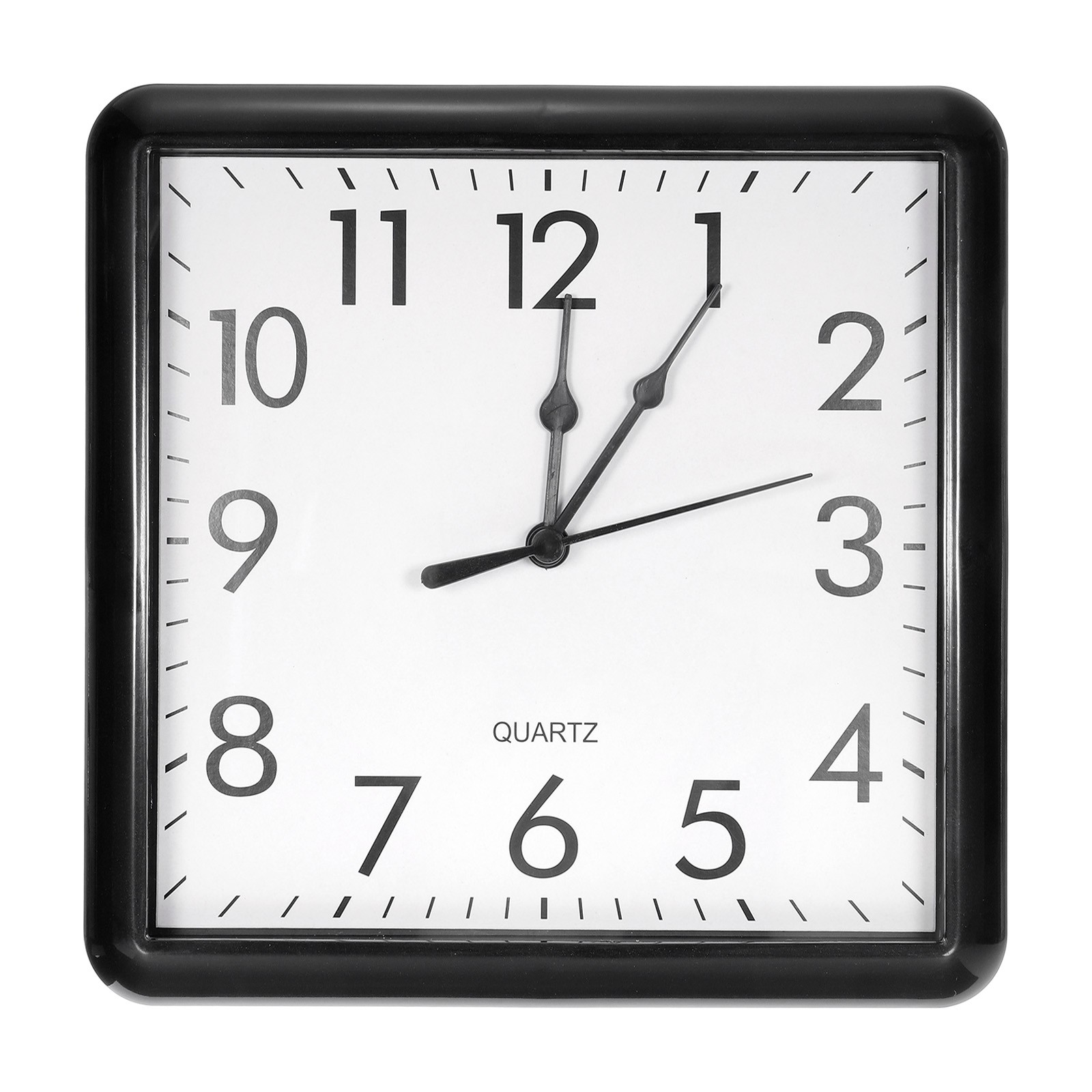 9×9 Inch Wall Clock Quartz Battery Operated Silent Square Wall Clocks Black