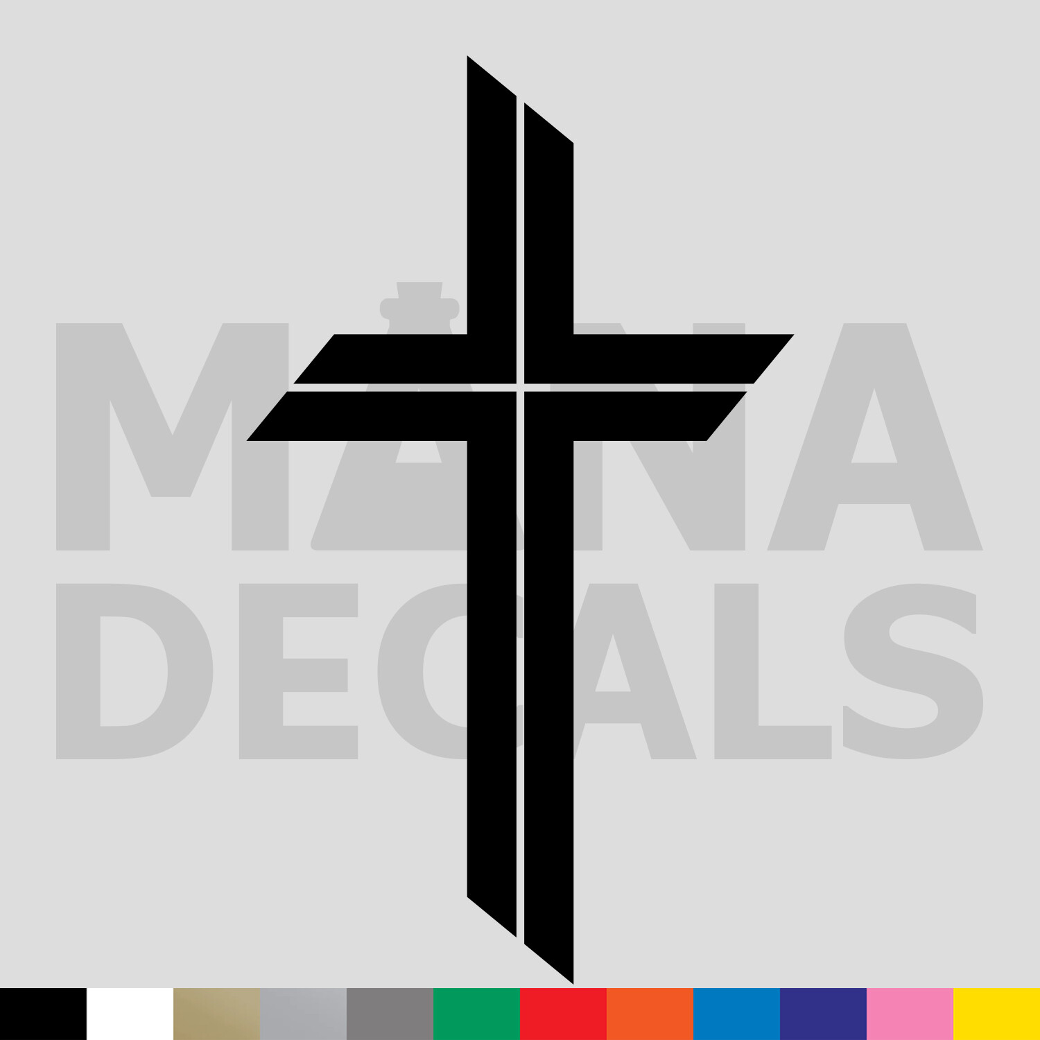 Cross Vinyl Die Cut Decal Sticker – Jesus Christ Christian Religious God Church