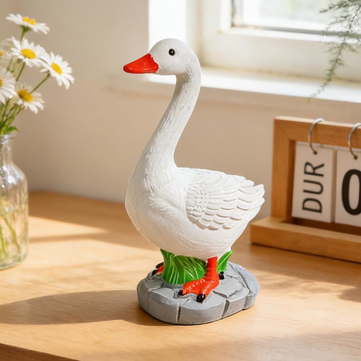 Desk Goose Figurine 7 Inch Desk Goose Statue for Office Table Decor Home Decorat
