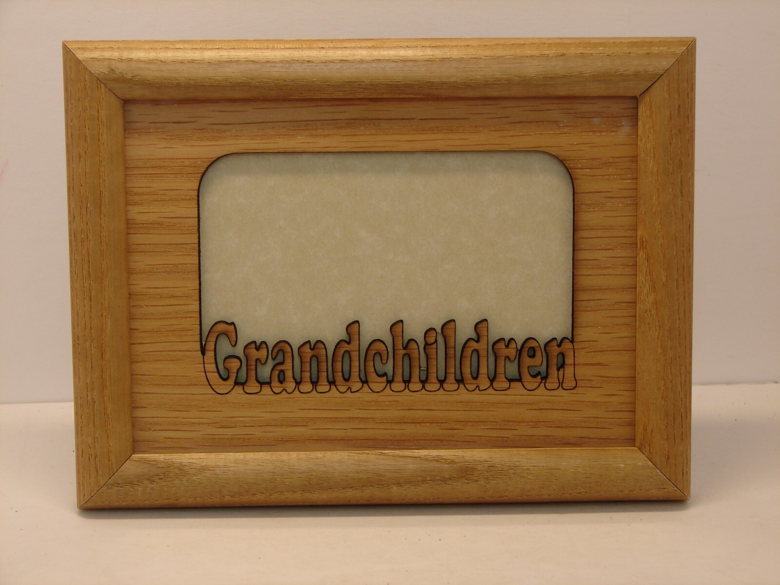 Grandchildren 5×7 wood insert in a wood frame, NOS, holds a 4×6 photo