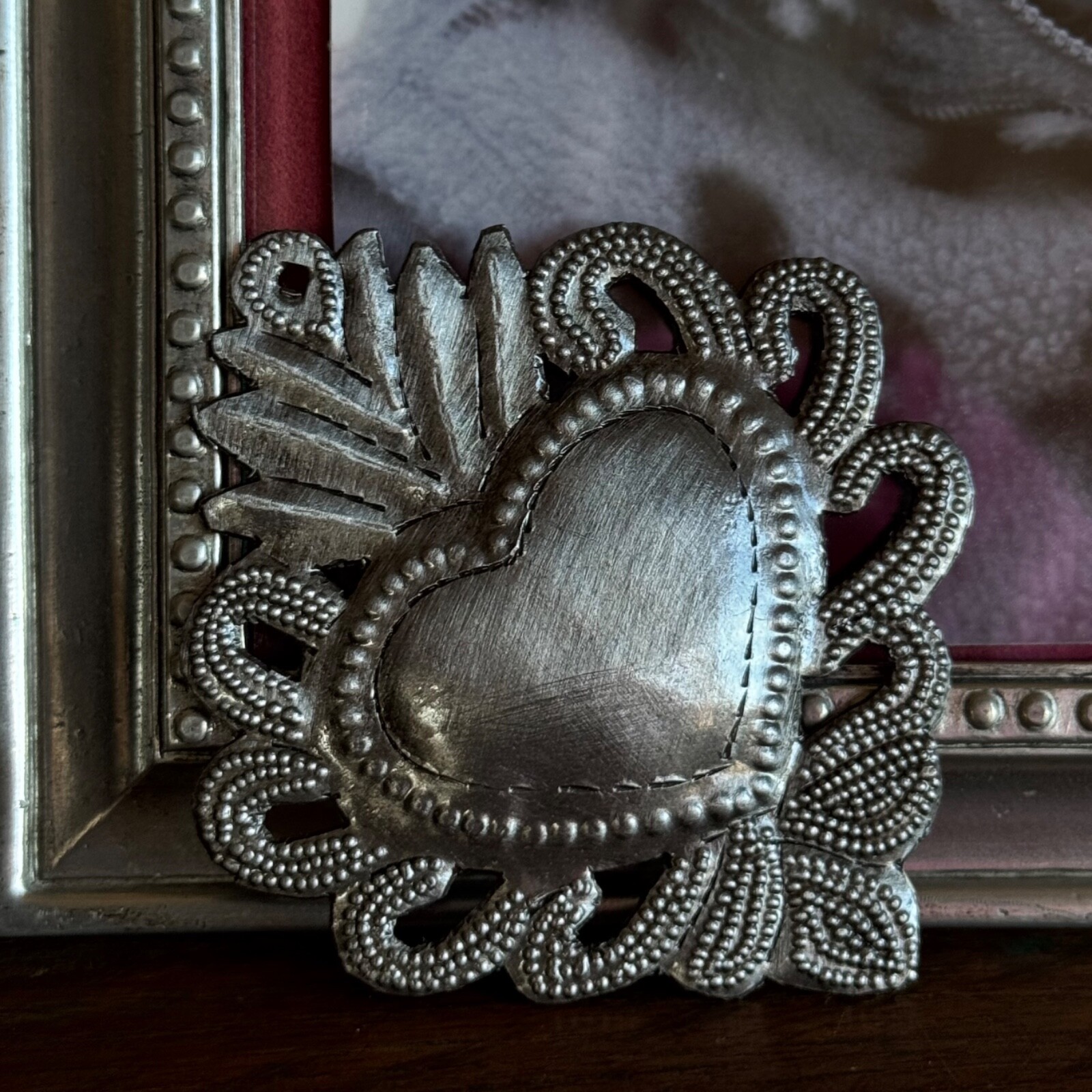 Sacred Heart, Handcrafted Haitian Metal Art, Religious Home Decor, Wall Art