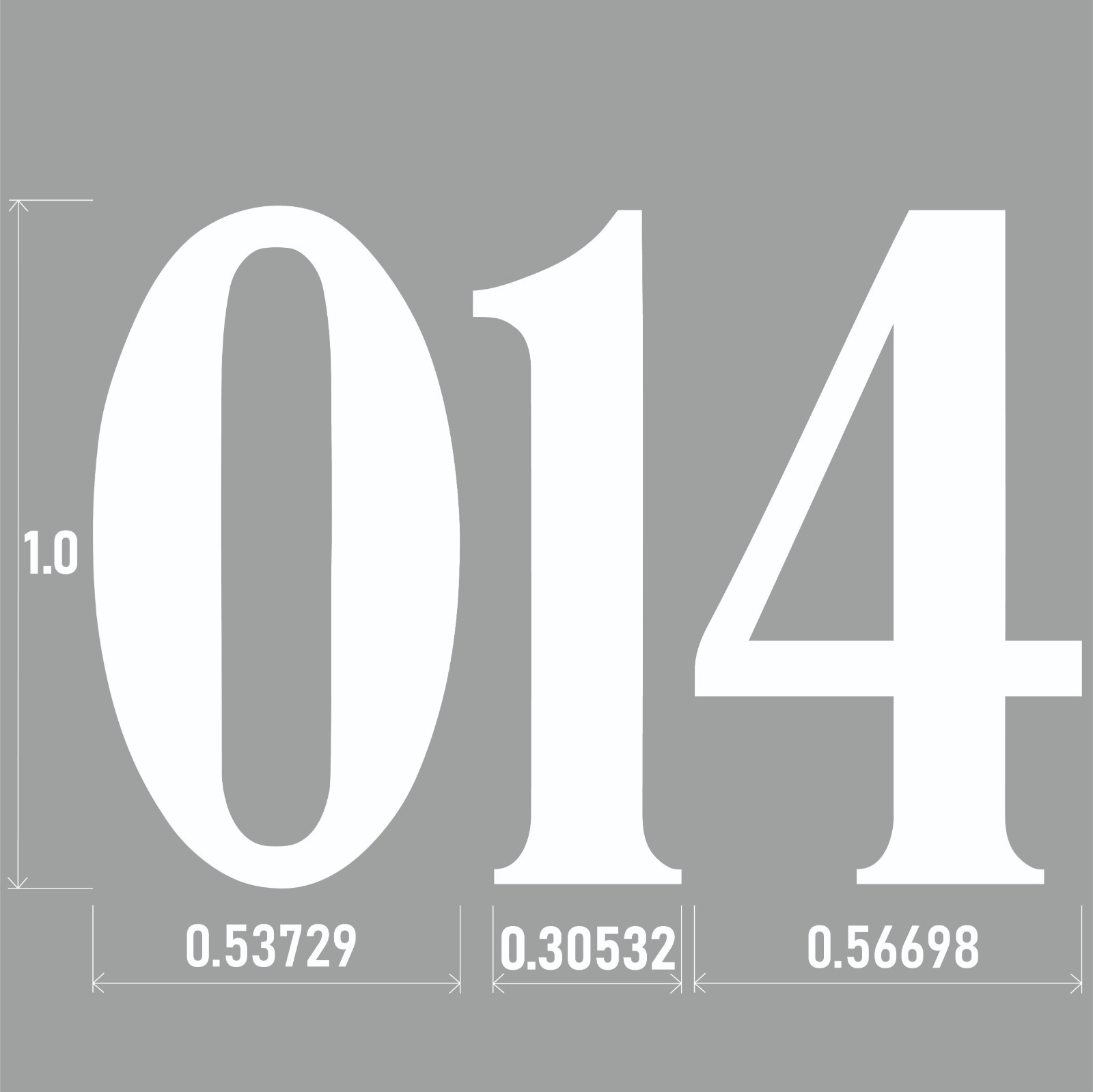 1-10 School Book Outdoor Vinyl Decal Numbers for Mailbox, Door, Address, Locker