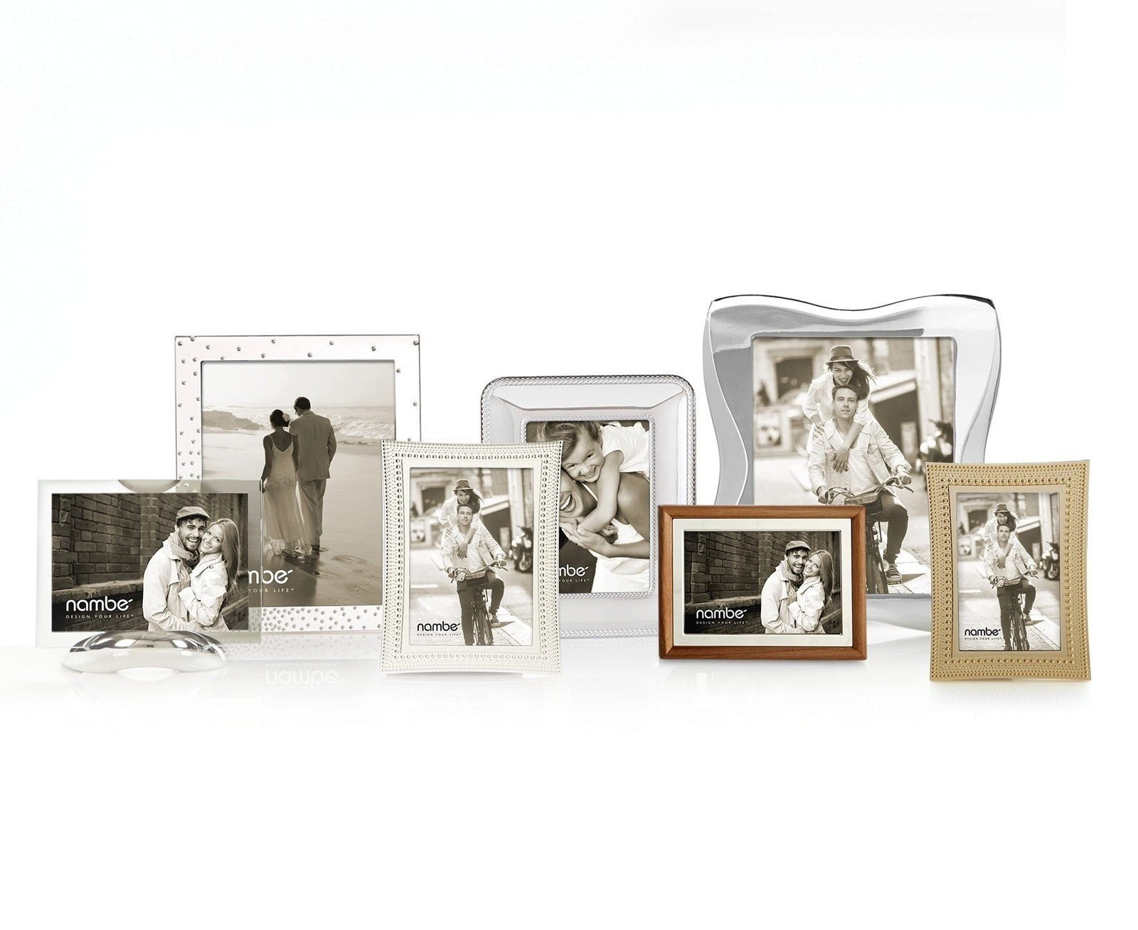 Nambe Sky View Picture Frame, Acacia Wood and Glass 4×6, 5×7, 8×10