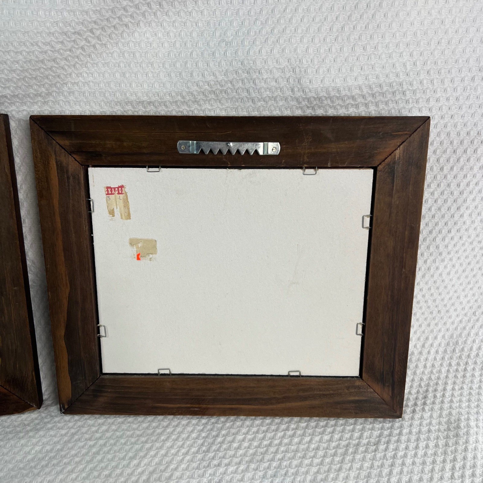 2 VTG R. Hendrickson Sepia Art Prints Rustic Wood Frames Americana 10″x8.5″
