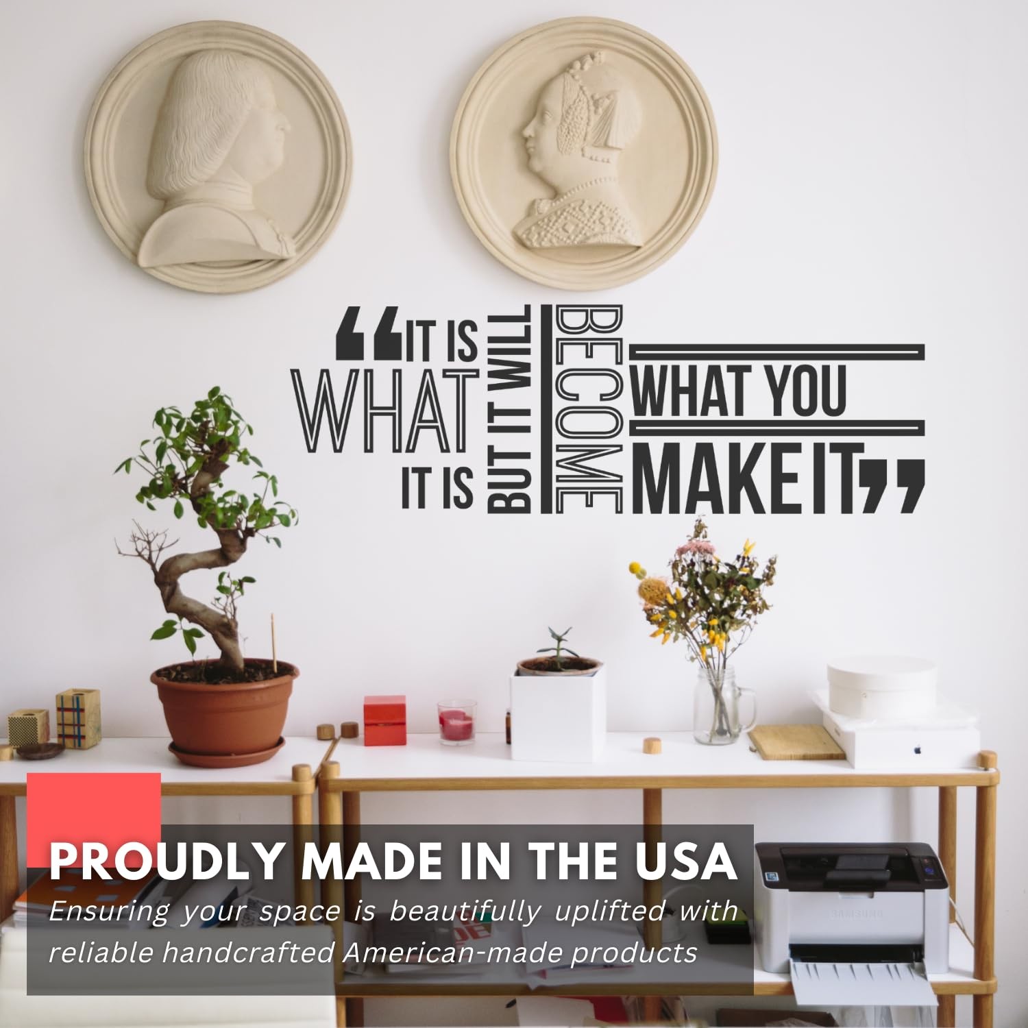 – It is What It is Wall Decal – Inspirational Vinyl Quote for Office or Home,…