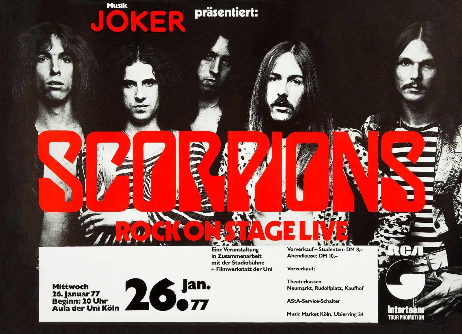 (9) 1968-78 Rock N Roll 13 x 19 Reproduction Concert & Personality Posters