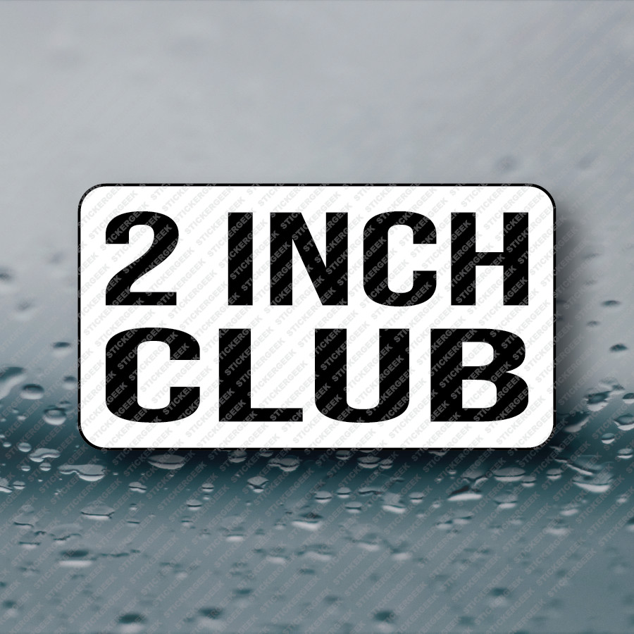 2 INCH CLUB stickers labels decals sticker label decal prank gag joke 25-250pcs