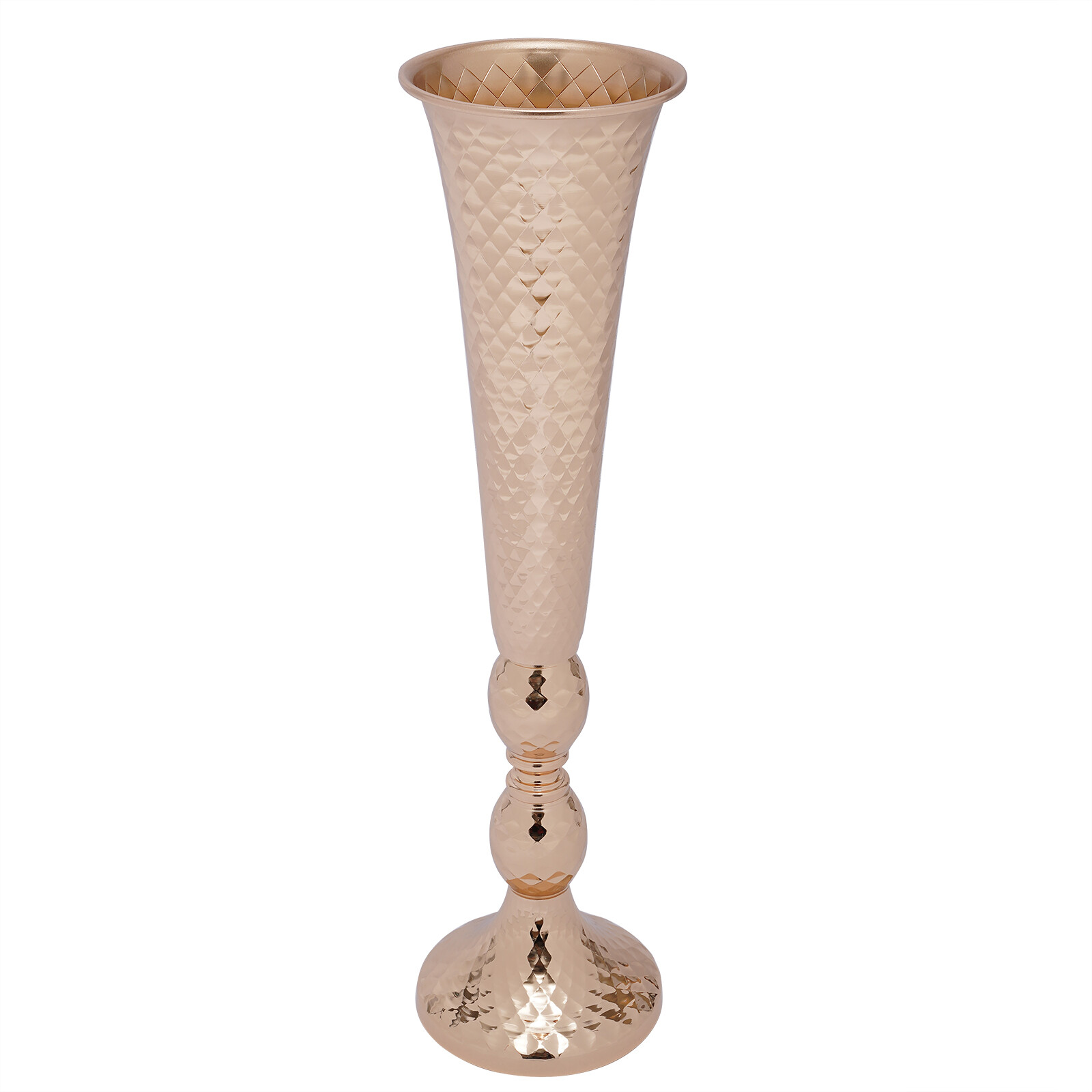 10Pcs Gold Flower Vases Wedding Table Centerpieces 20.5″ Tall Metal Trumpet Vase