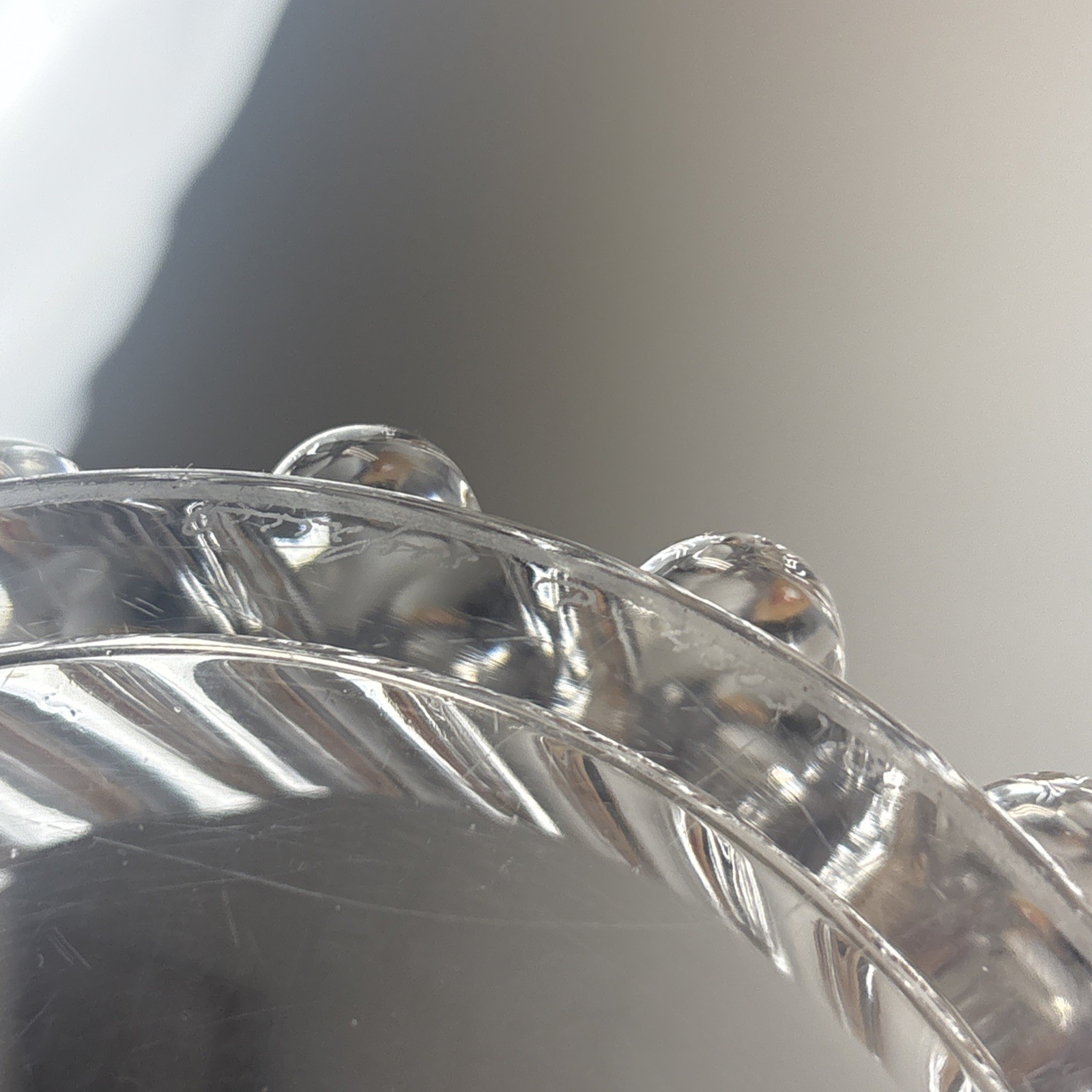 ORREFORS Vintage Signed Crystal Princess Crown Bowl Sweden 6.5″ Wide