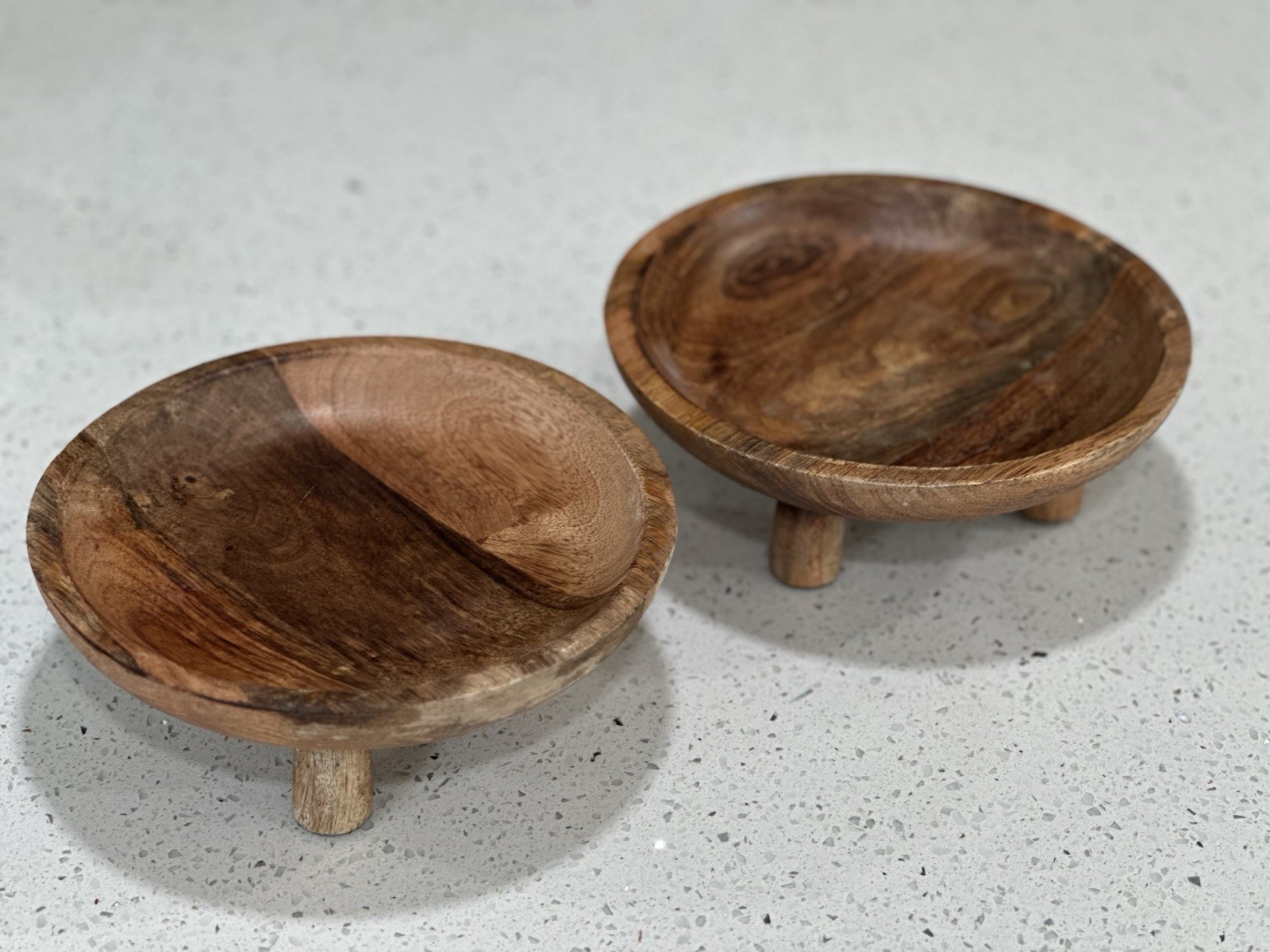 Set Of Two 8“ X 3“ Wooden Food Safe Stands Kitchen / Table / Decor Made In India