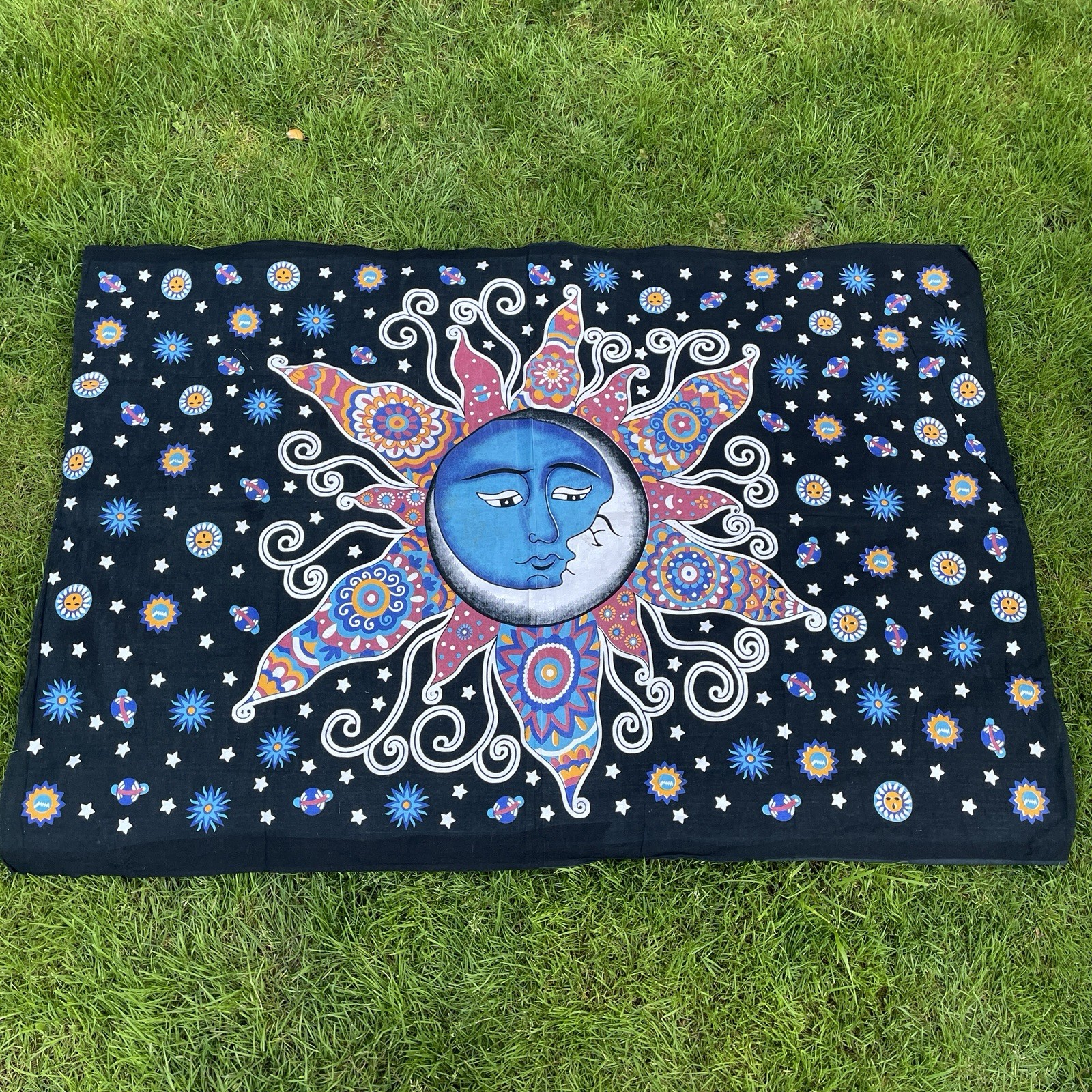 Moon & Stars Tapestry Gypsy Rose Lg Wall Art Sheet Psychedelic Hippie Boho 76×52
