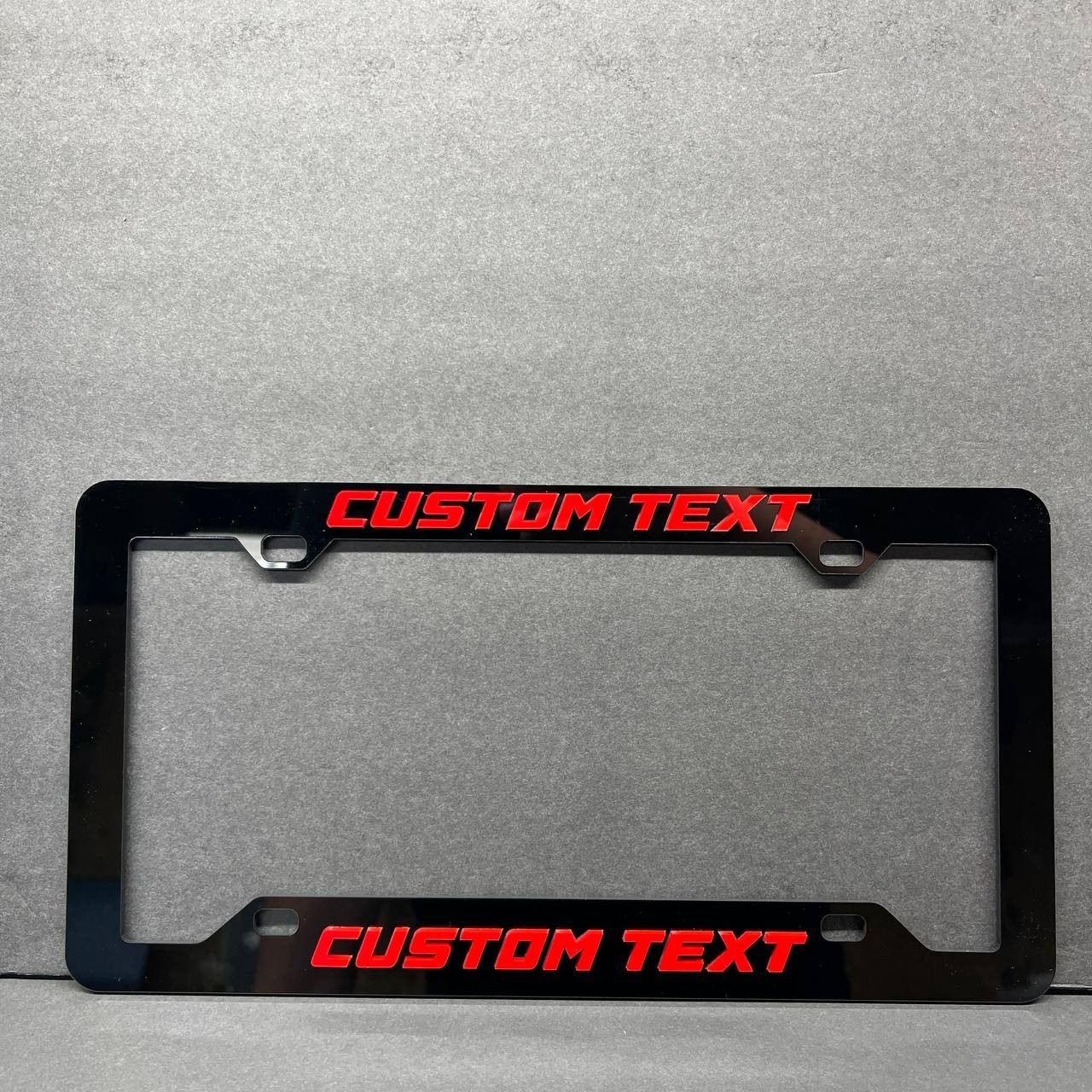 Personalized TEXT NAME LOGO Custom Car License Plate Frame 3D Laser Multicolor