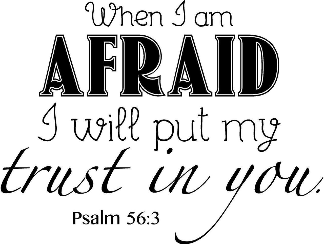 Religious Wall Decal | Bible House Decor | Psalm 56:3 20″x16″ [DS7]