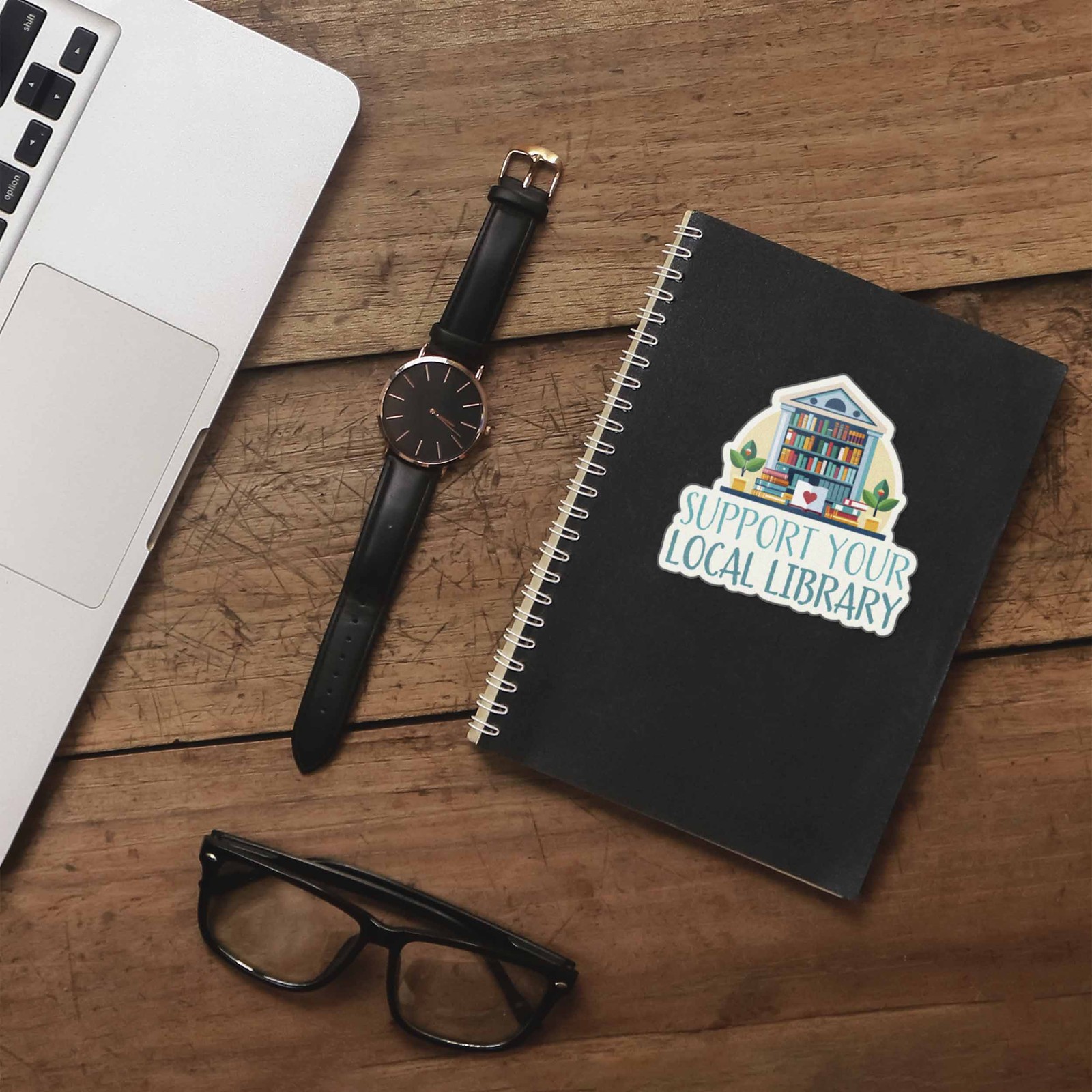 Support Your Local Library Sticker – Cute Book Decal
