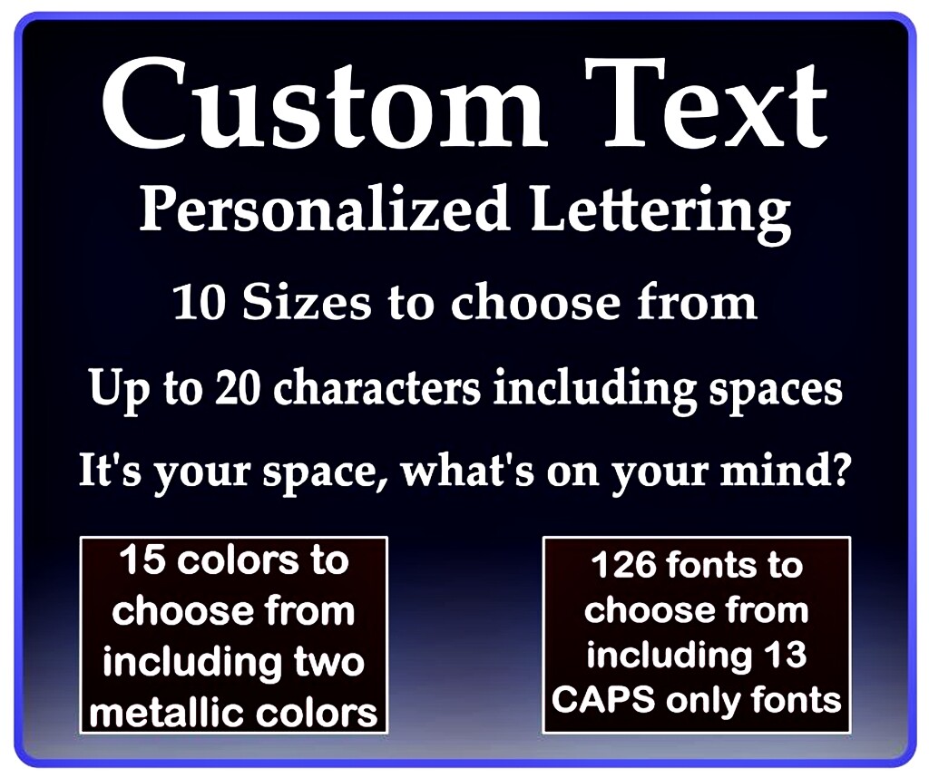 Custom Text Vinyl Decal Personalized Lettering Window Yeti Cup Sticker 10 Sizes